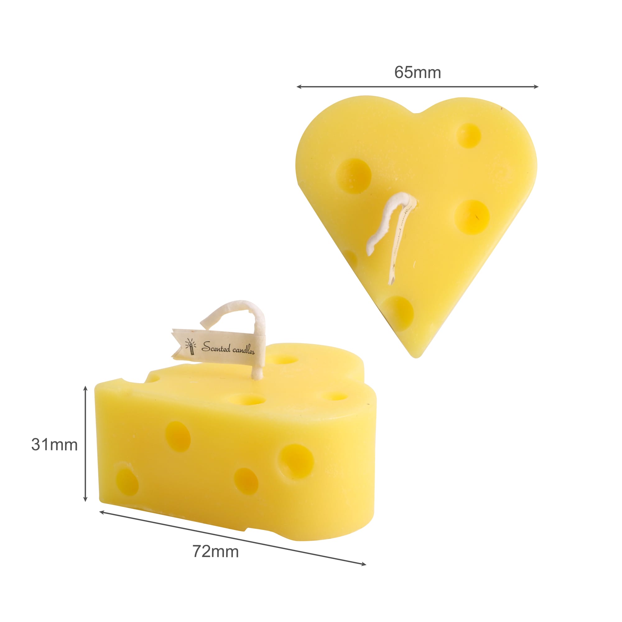 Heart Shape Cheese Candles - PCHC002 Image 
