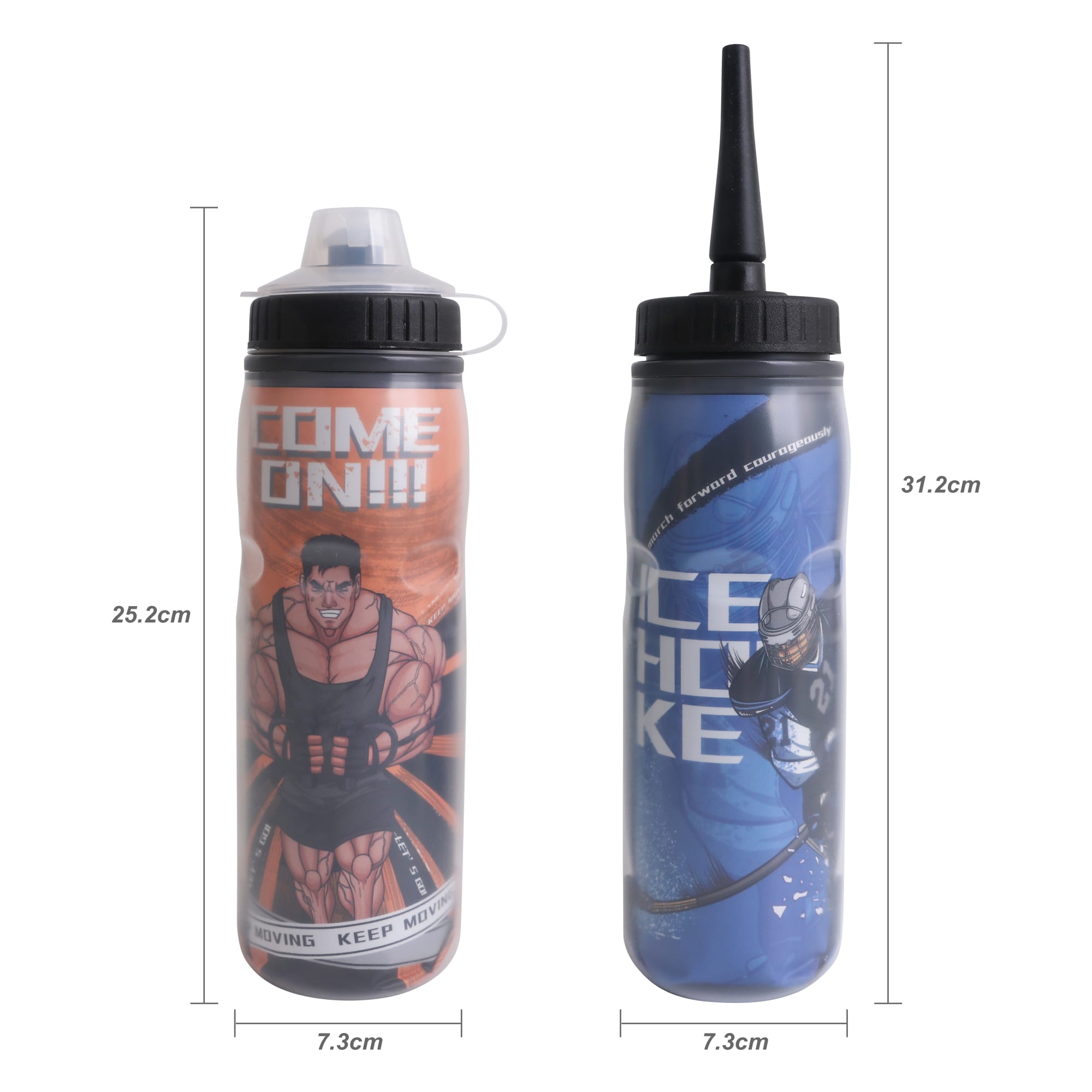 20oz 600ml Double Wall Squeeze Sports Water Bottle - PCD703 Image 