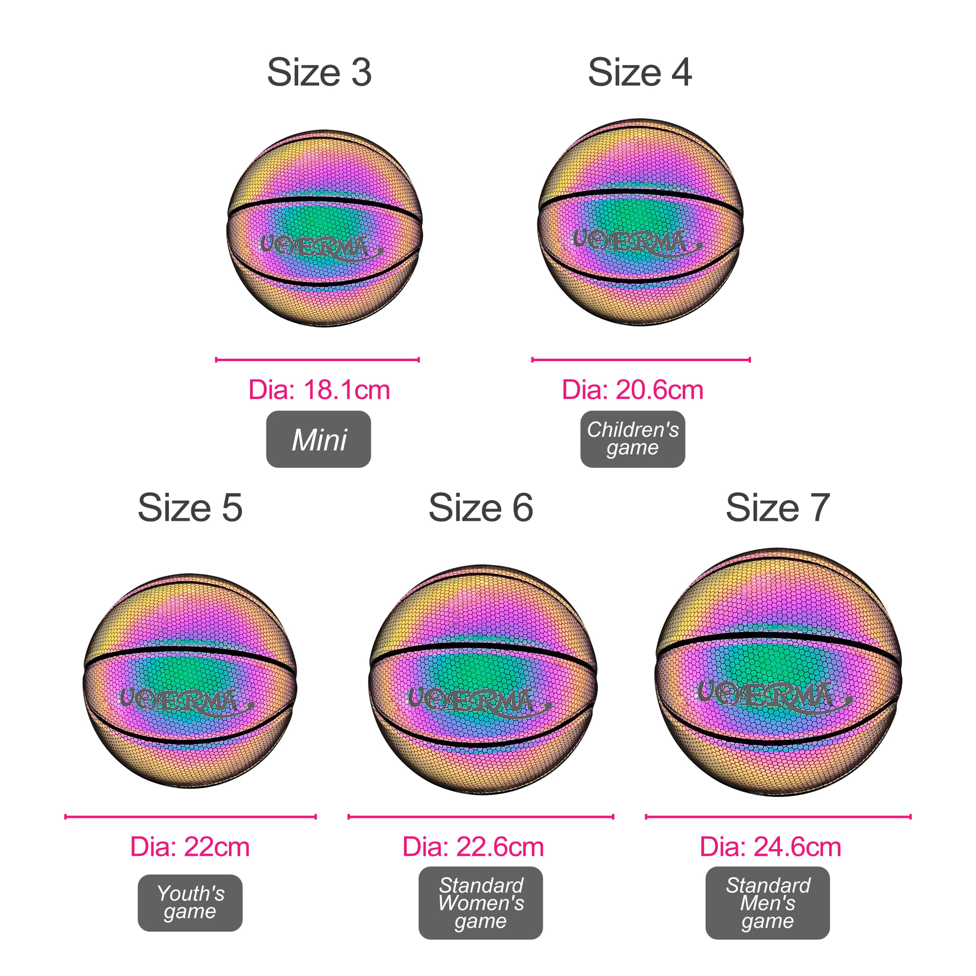 Holographic Glowing Basketball - PCH892 Image 