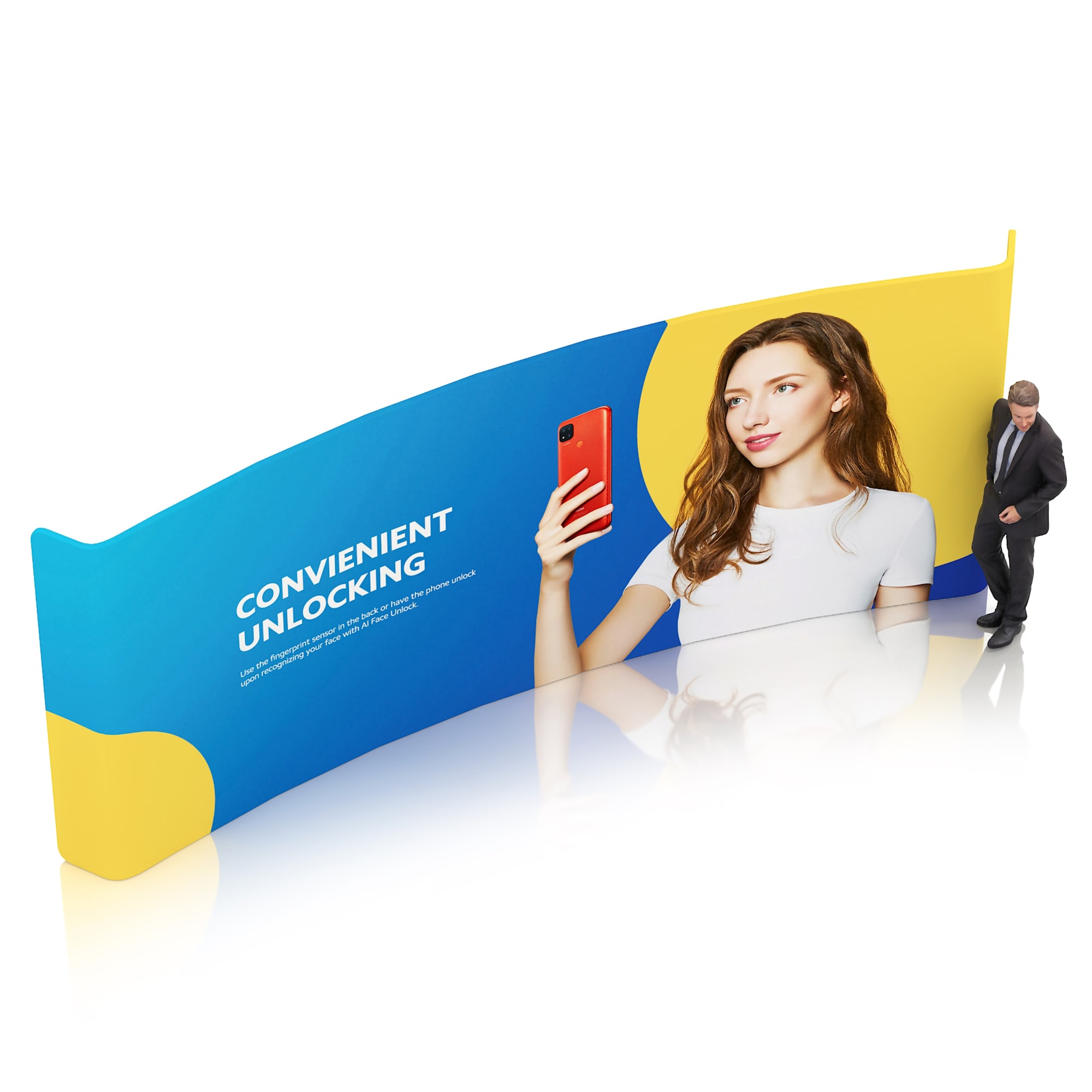 6m Curved Tension Fabric Display Wall - POS275 Image 