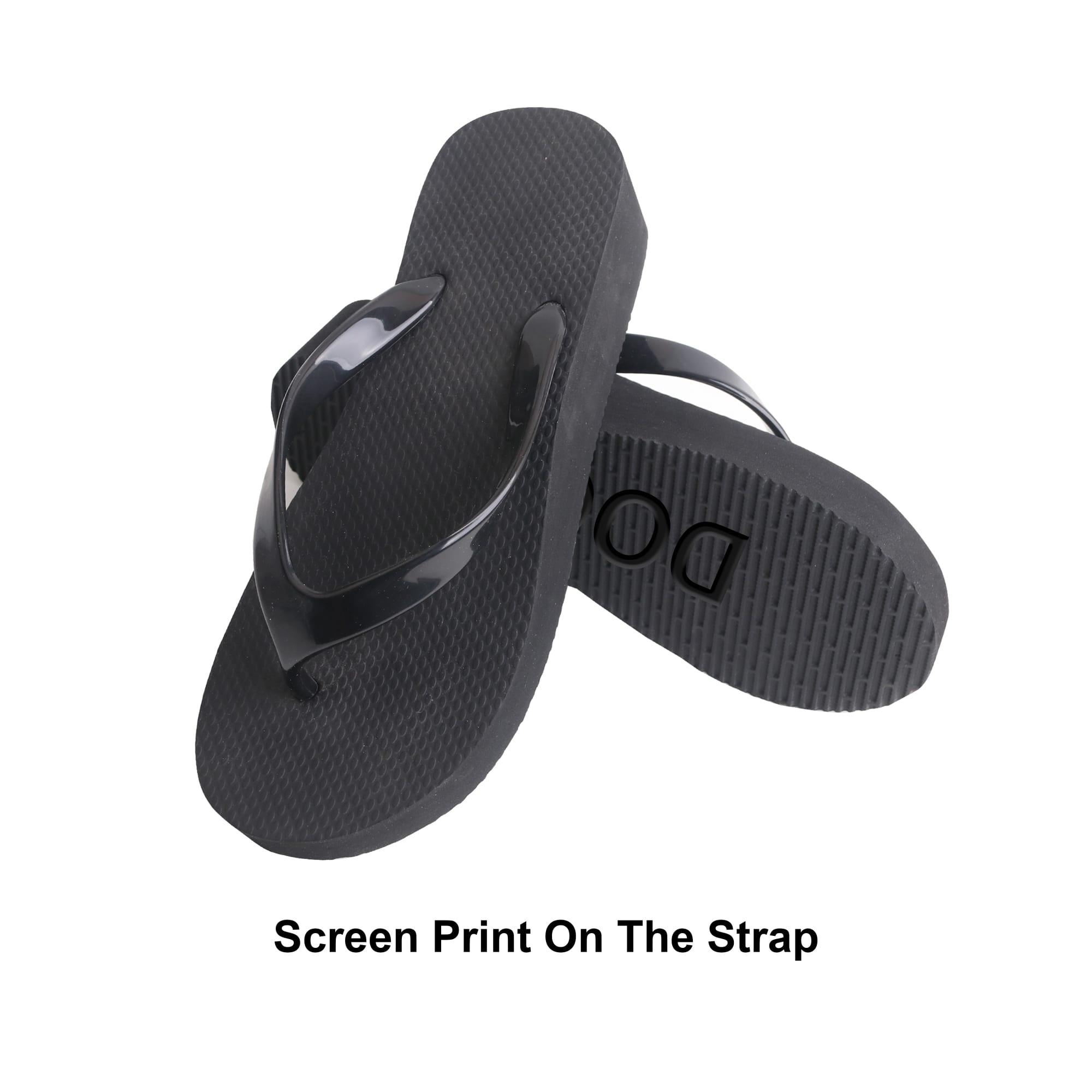 Rubber Platform Talking Footprint Thongs - PCH199 Image