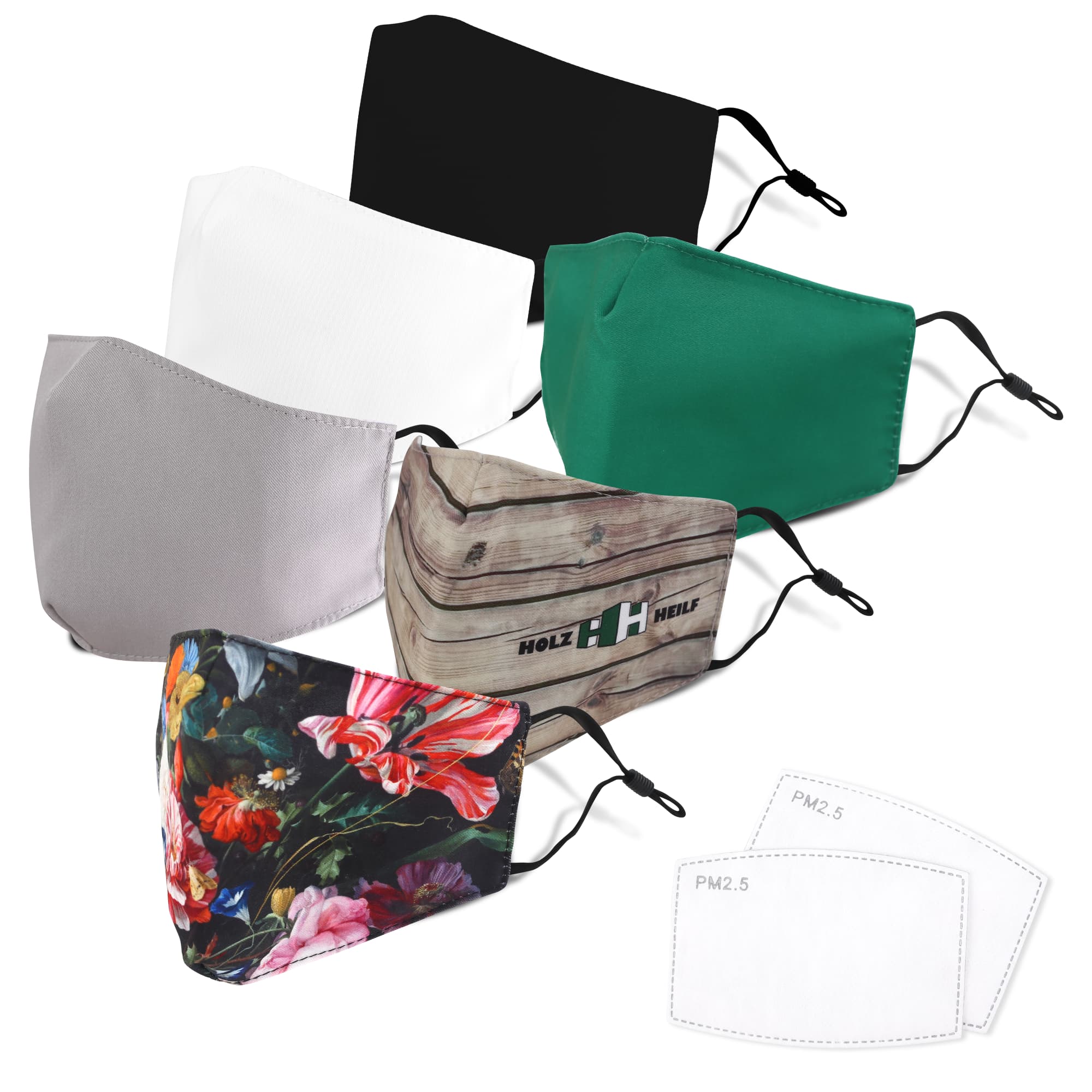 2-Ply Polyester Custom Reusable Face Mask With Filter