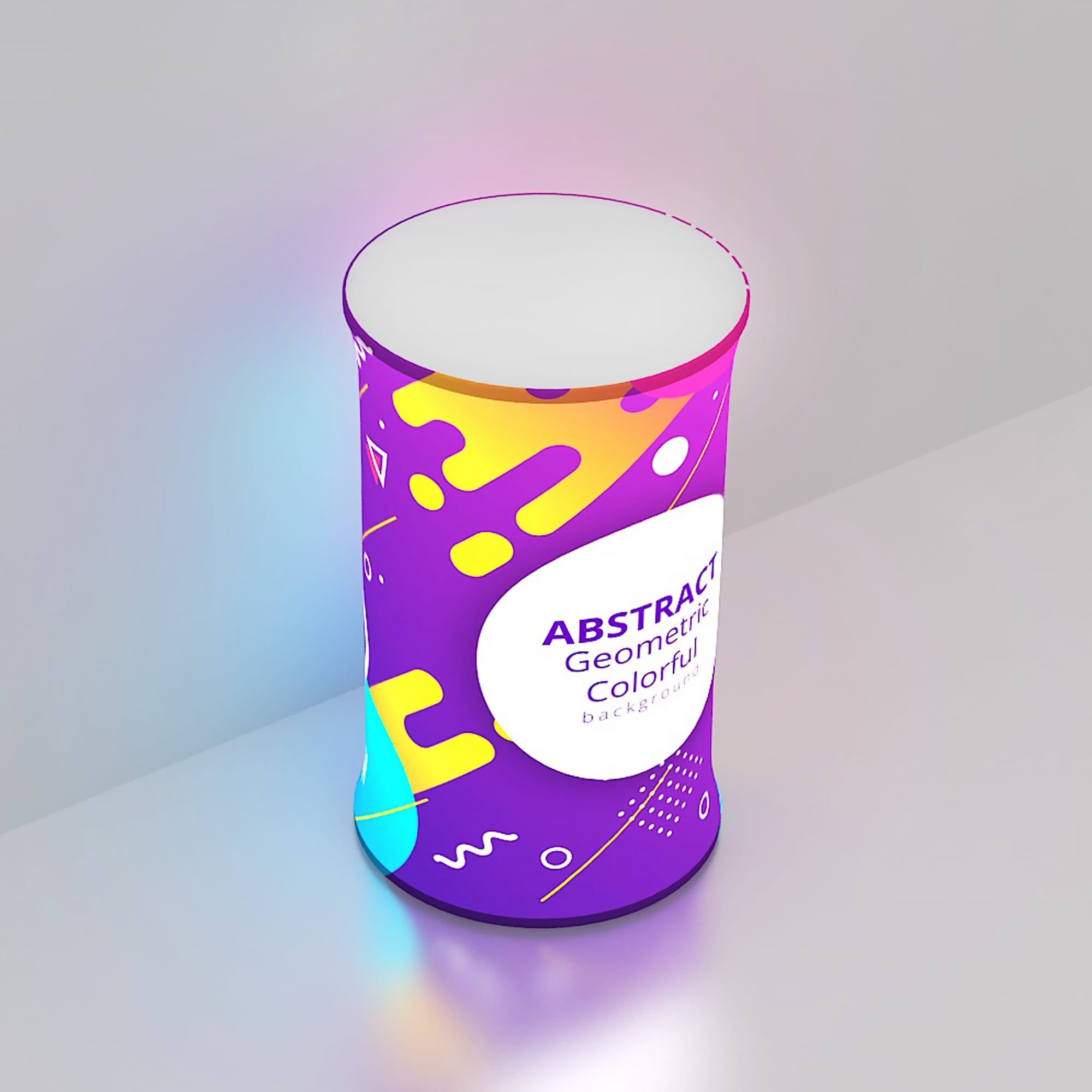 Backlit LED Spring Up Display - Round - POS330 Image 