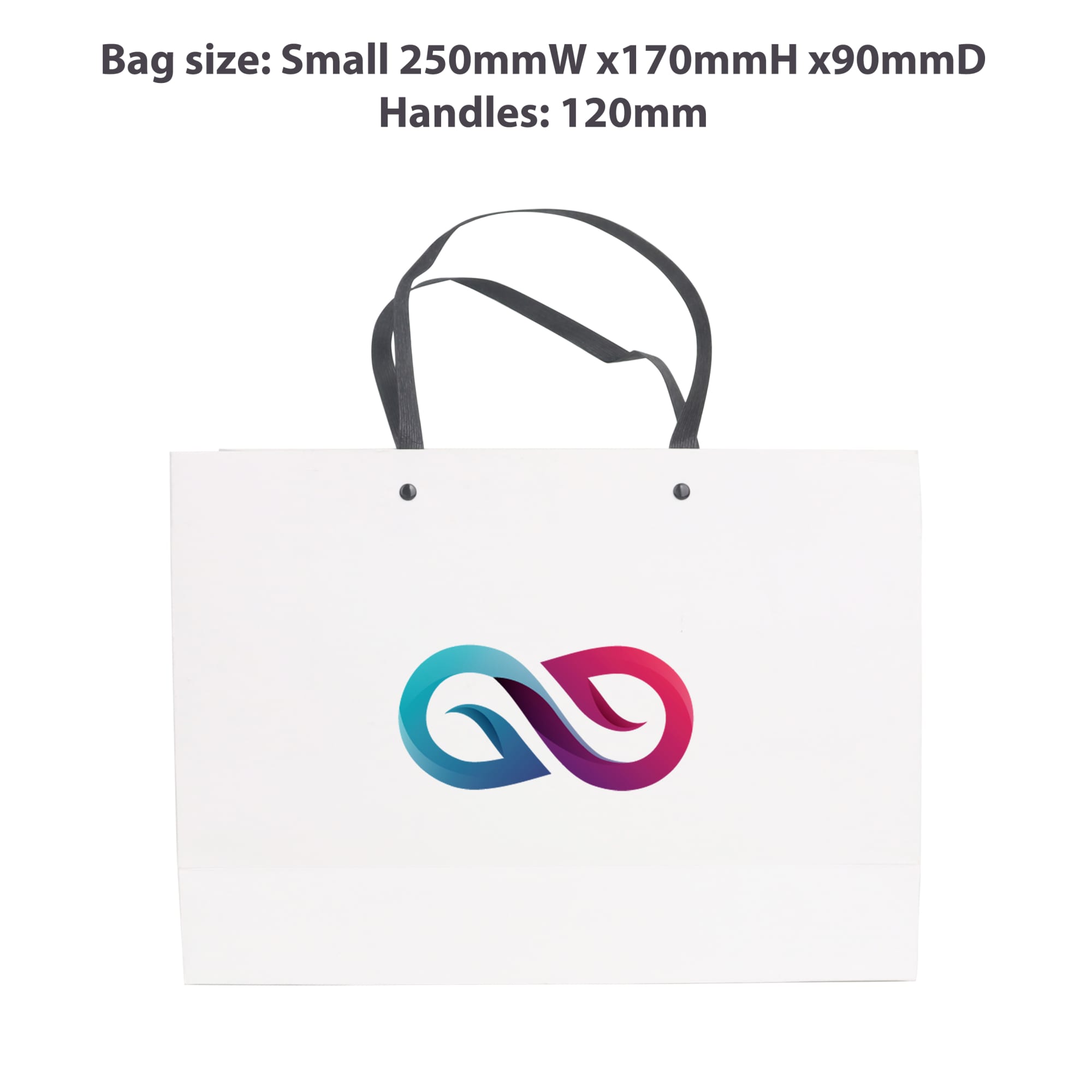 Small Crosswise Paper Bag with Knitted Handle(250 x 170 x 90mm) - PCPB151 Image