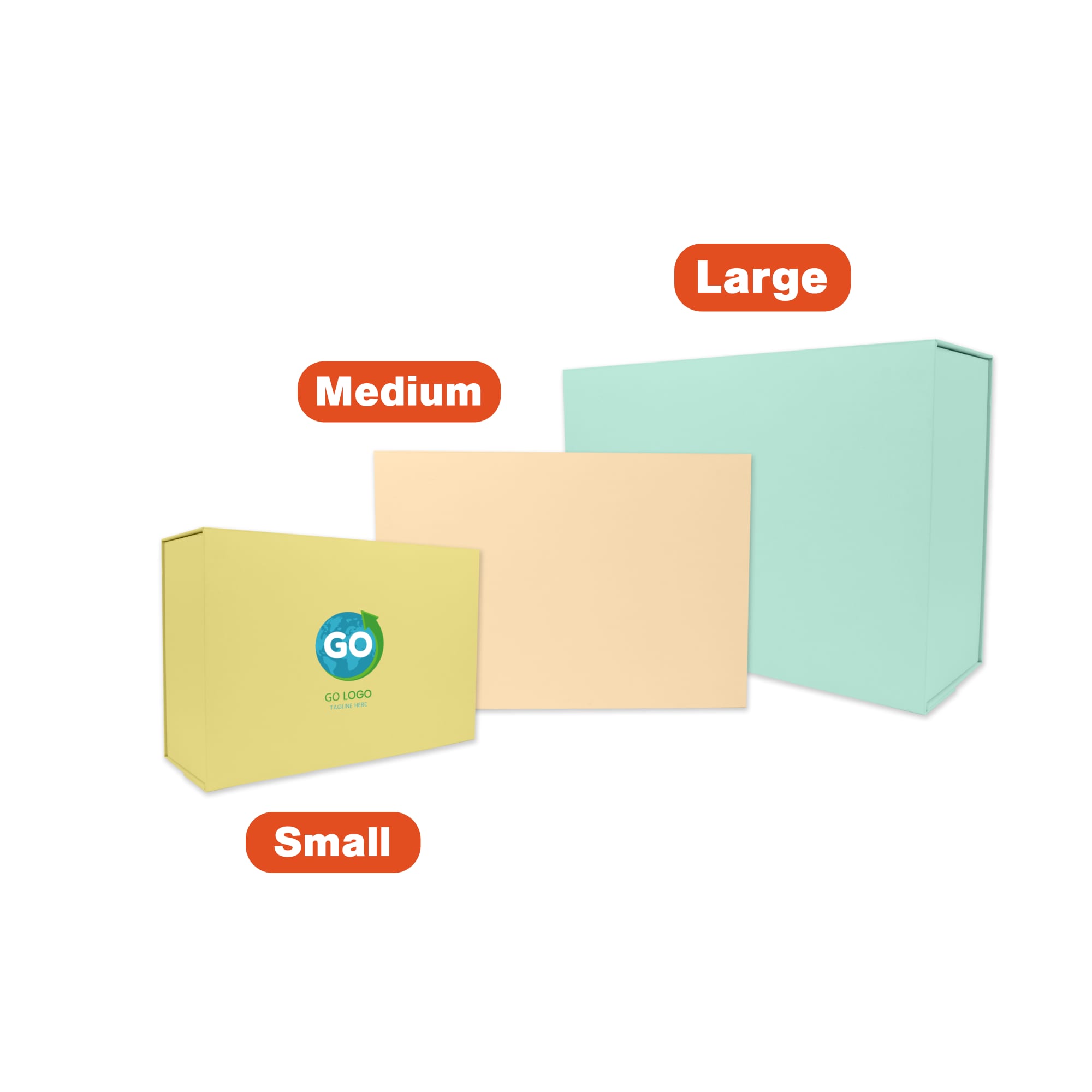 Medium Foldable Magnetic Box with Ribbon - PCPB530 Image 