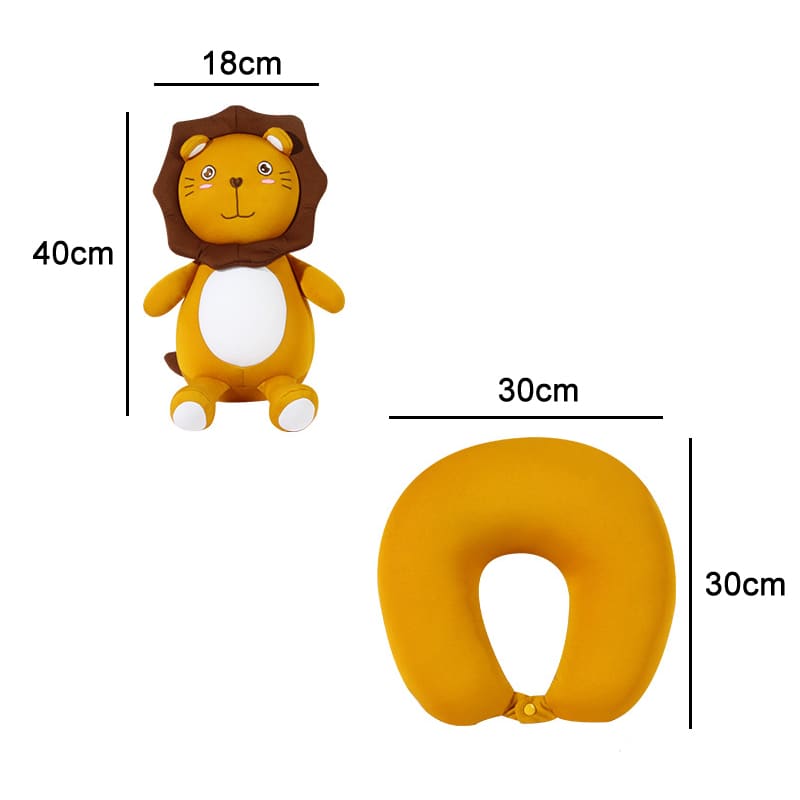Lion Shaped 2 In 1 Travel Pillow - PCTP002 Image