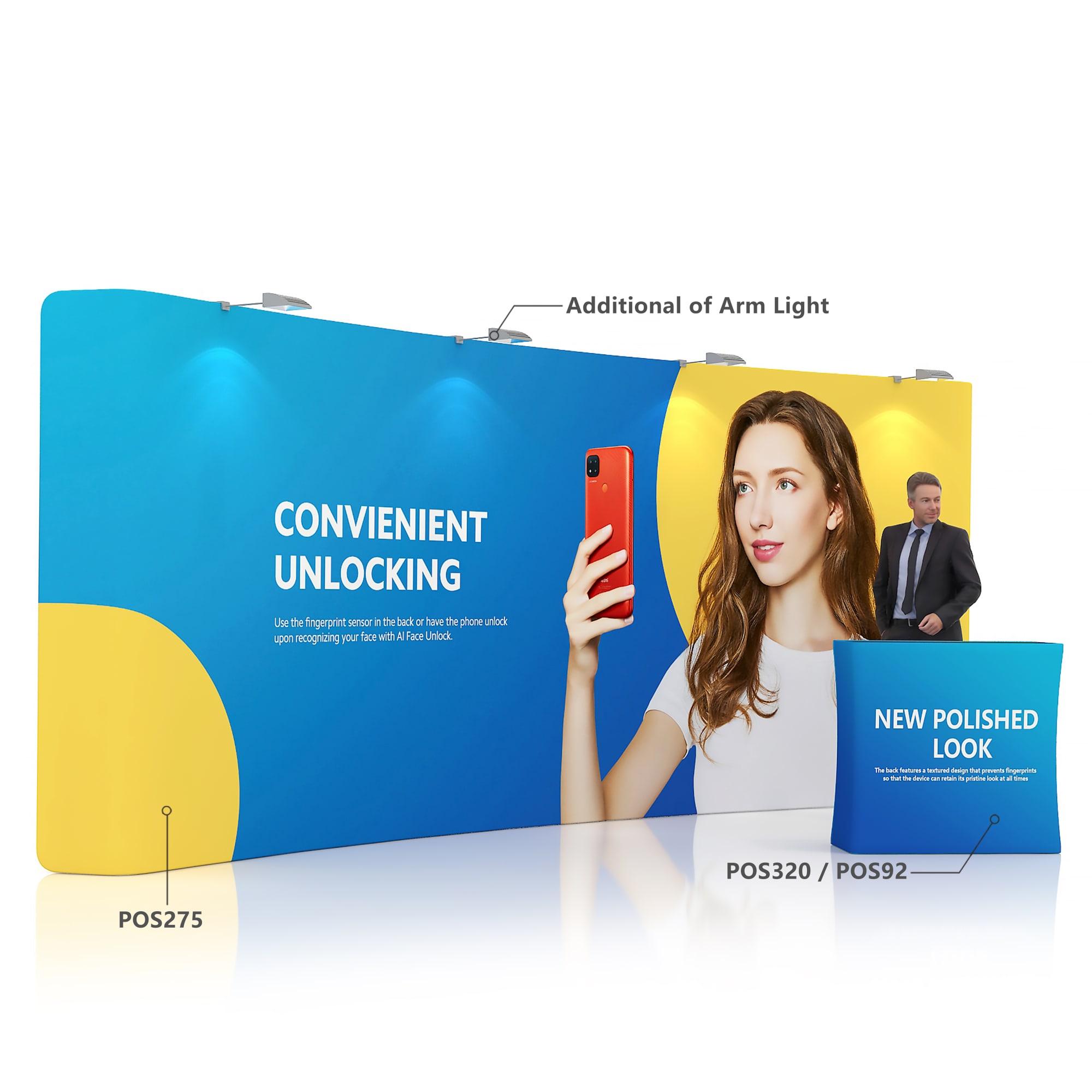 6m Curved Tension Fabric Display Wall - POS275 Image 