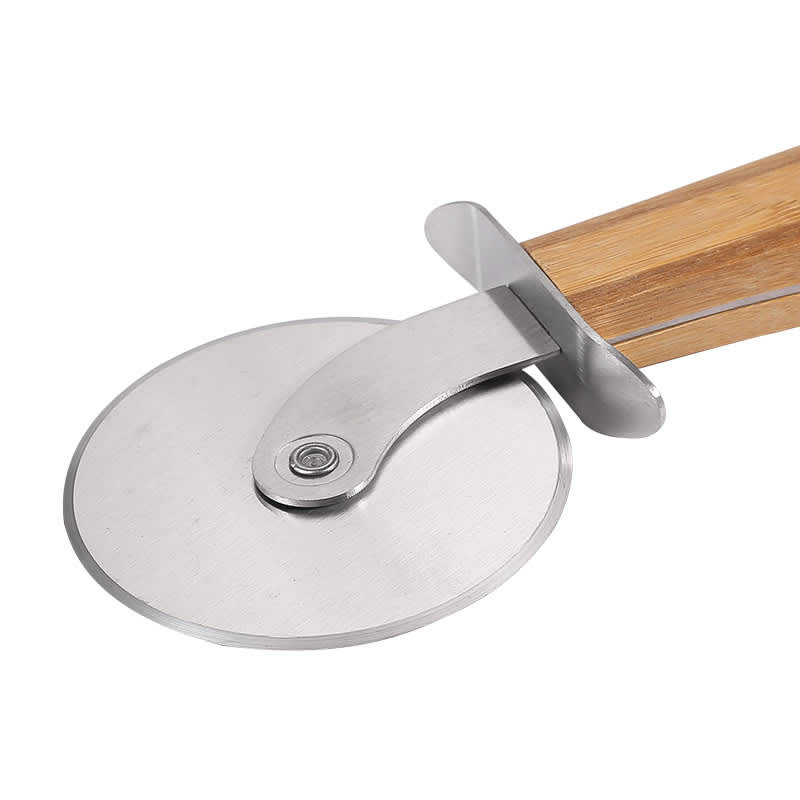 Pizza Cutter Wheel with Hand Carved Wooden Handle - PCH329 Image 