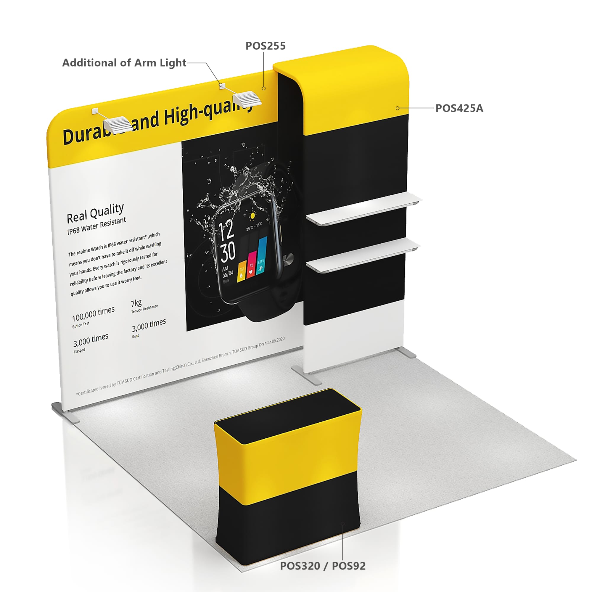 Tension Fabric Shelves Stand - POS425A Image 