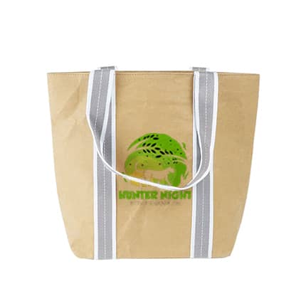 Small Washable Kraft Paper Bag with Cotton Handle(390x330x105mm) - PCPB184 Image 