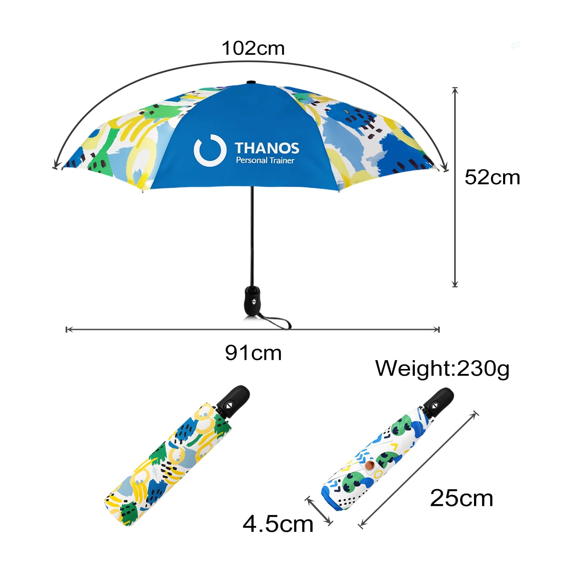 Alternative view of Light Mini Auto Umbrella