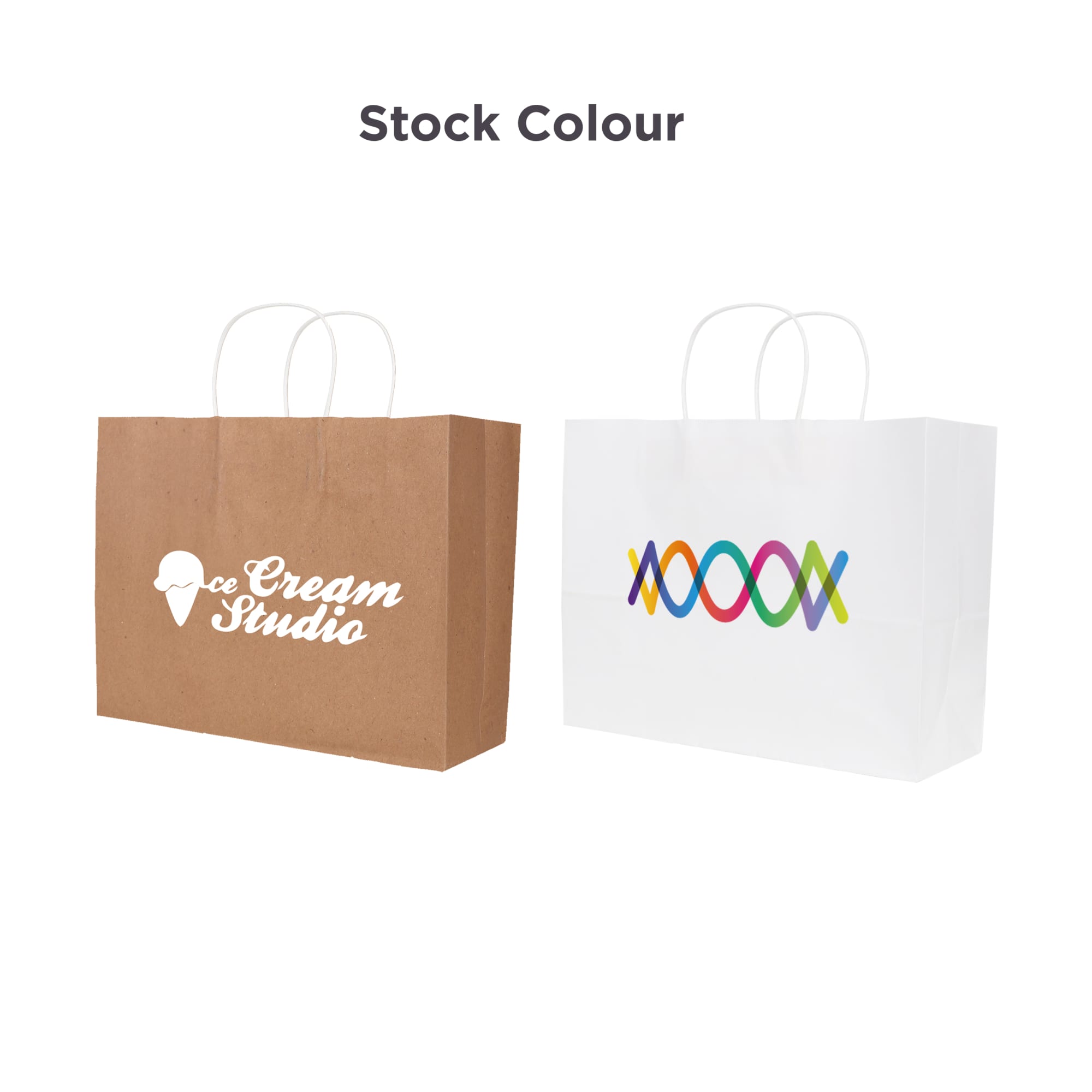 Twisted Handle Kraft Paper Bag(320x250x120mm) - PCPB013 Image