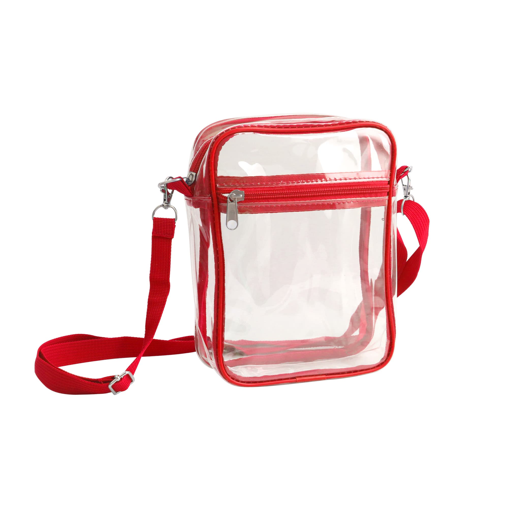 Alternative view of Clear Tote Bag with Zipper Closure Crossbody