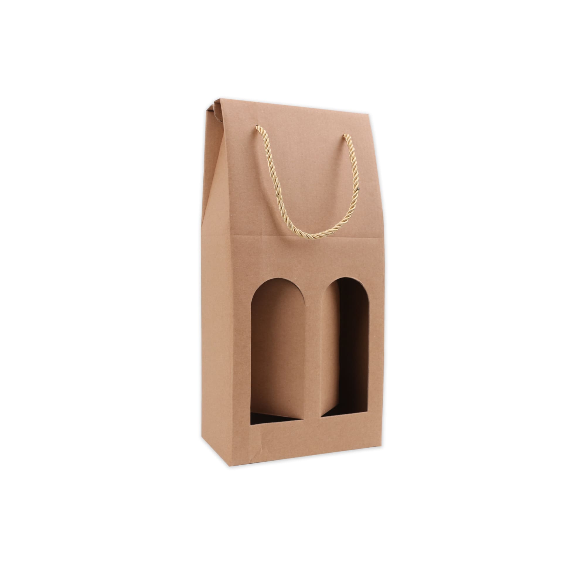 Double Bottle Wine Box with Rope Handle - Image 3