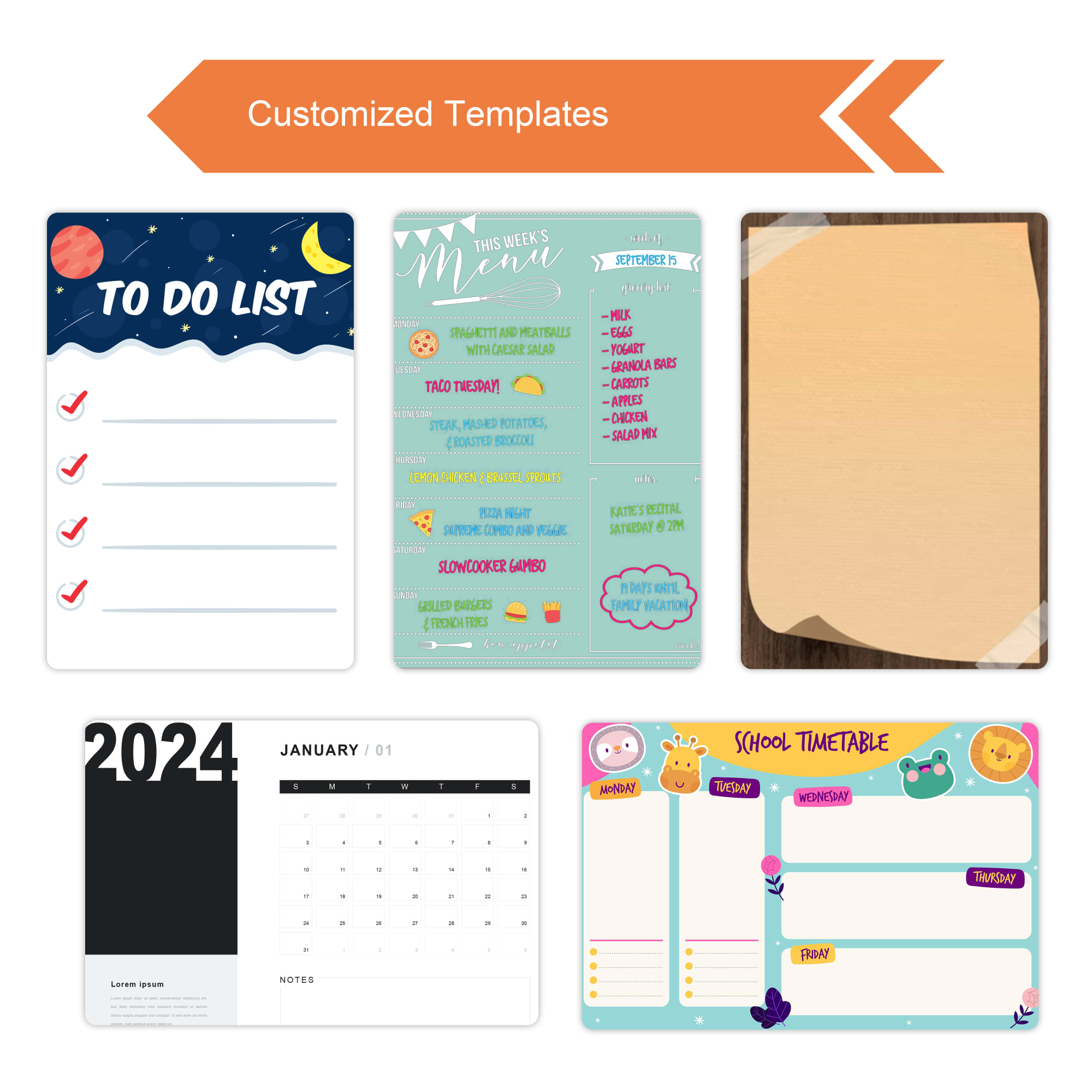 Erasable Magnetic Calendar Planner - PCH280 Image 