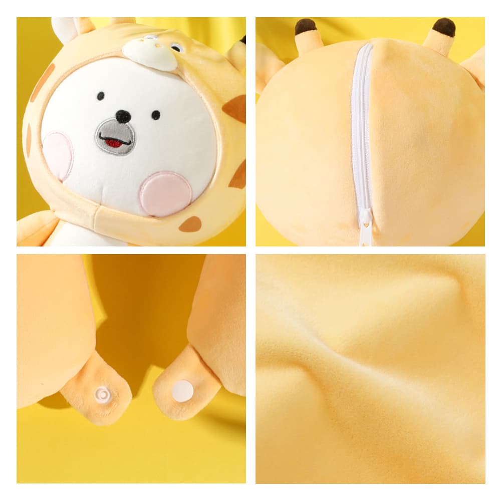 Sitting Animal Shaped 2 In 1 Travel Pillow - PCTP007 Image 