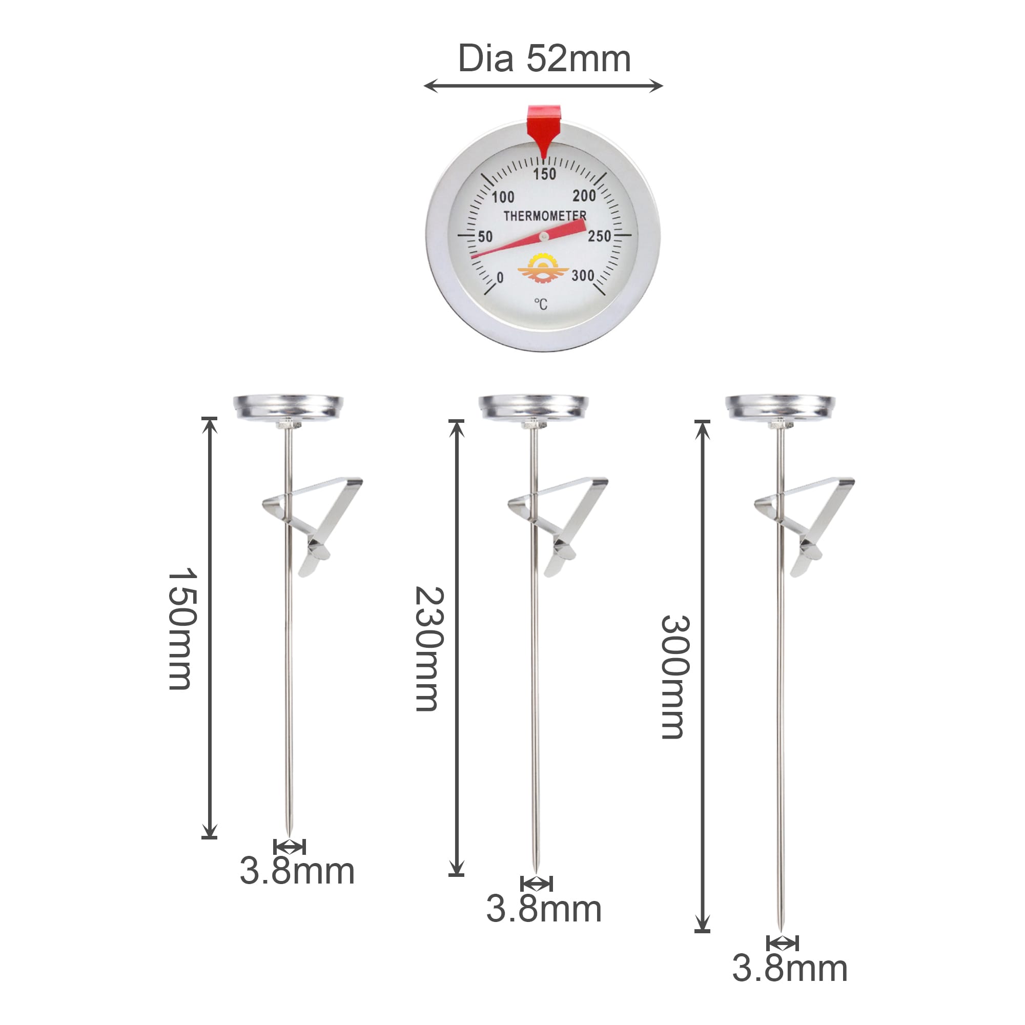 Alternative view of Deep Fry Thermometer With Instant Read