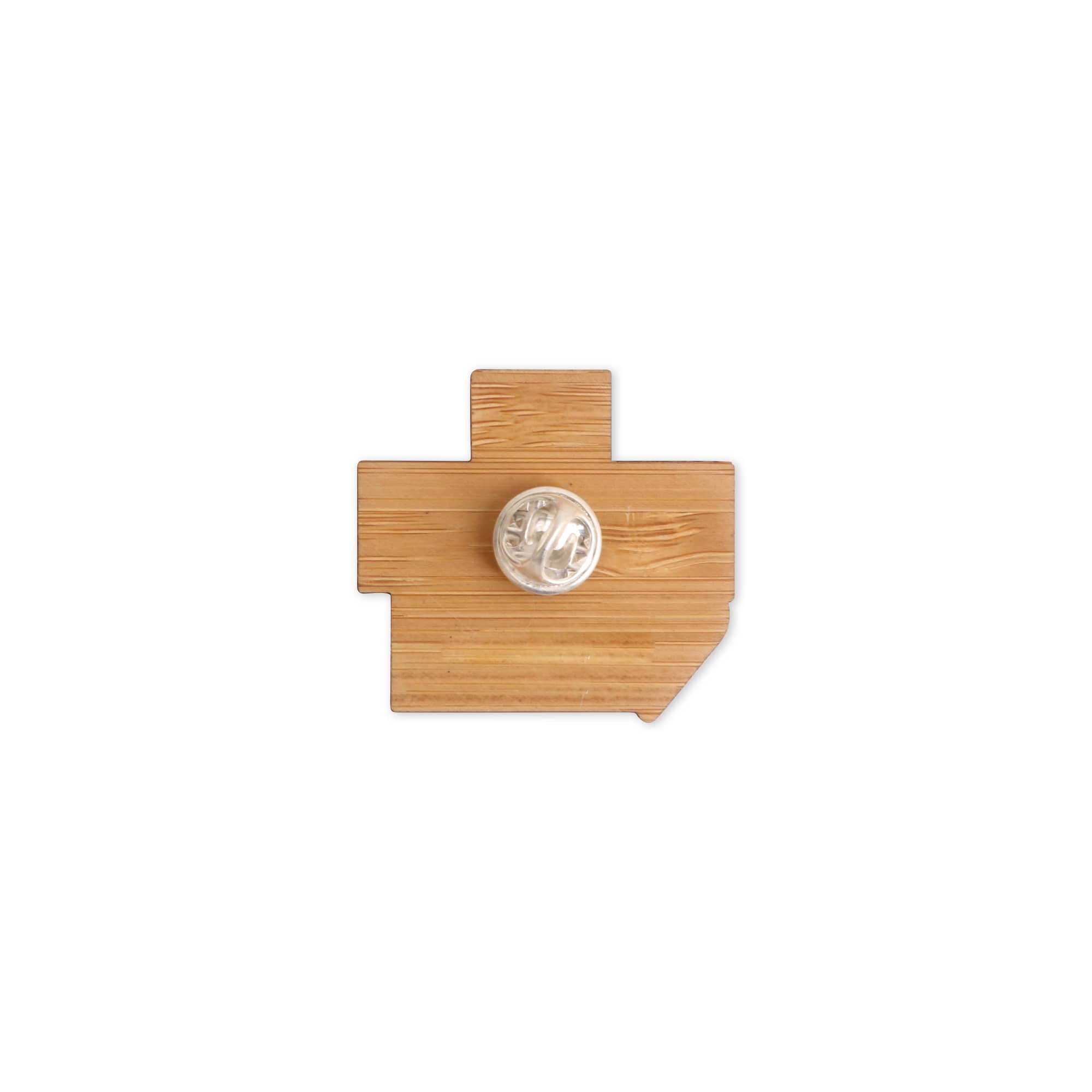 Alternative view of Custom Shaped Bamboo Pin