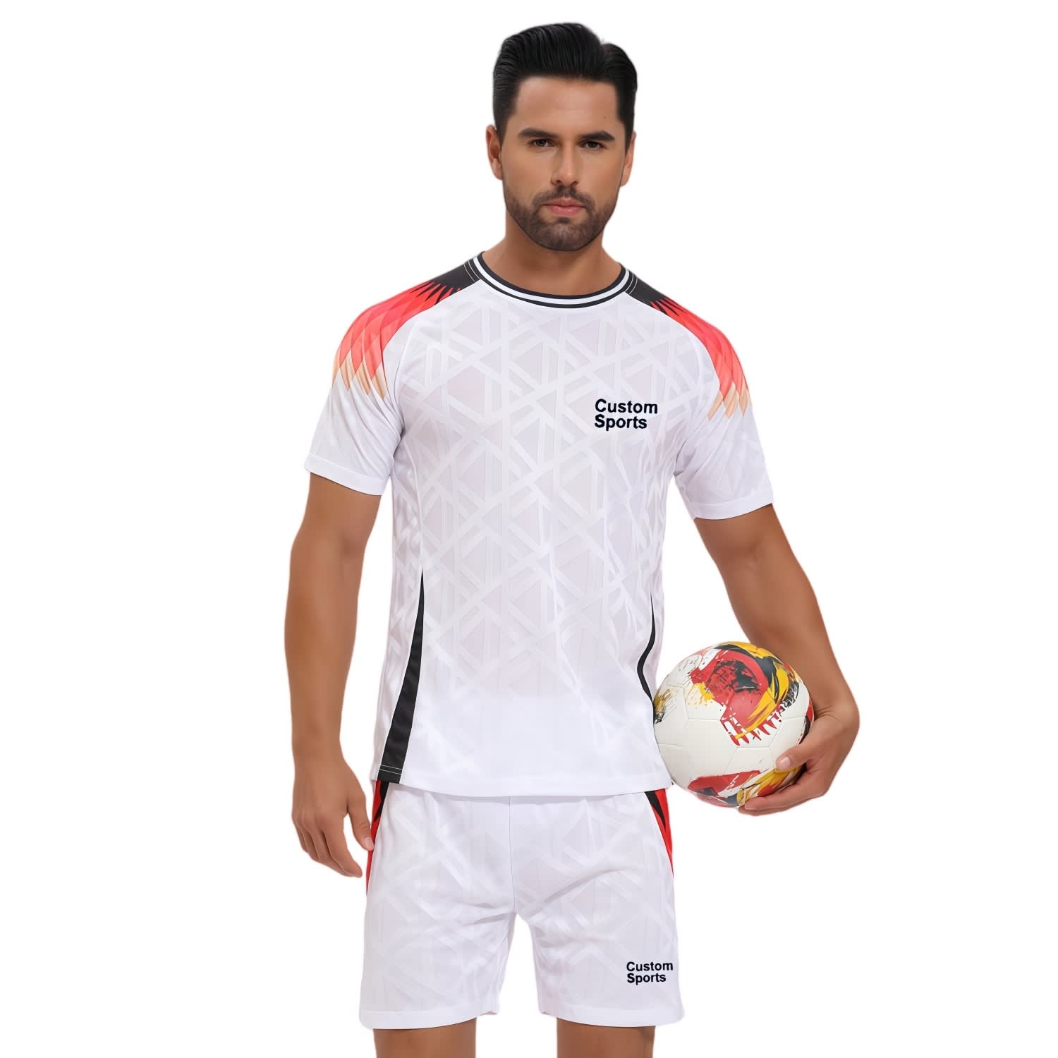 Alternative view of 100% Polyester Sublimated Breathable Crew Neck Raglan T-shirt