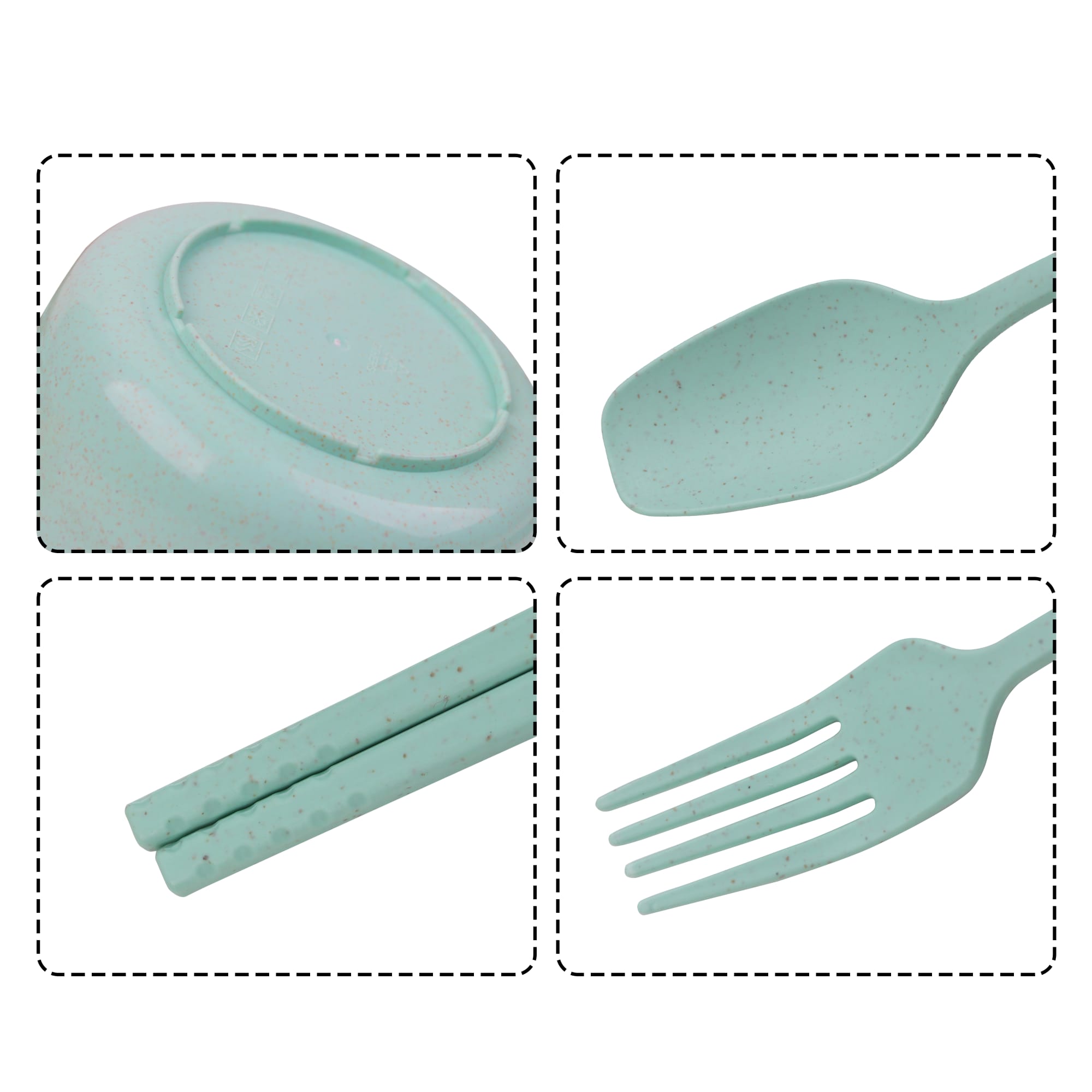 Wheat Straw Tableware Set (6 Pieces) - PCH470 Image 