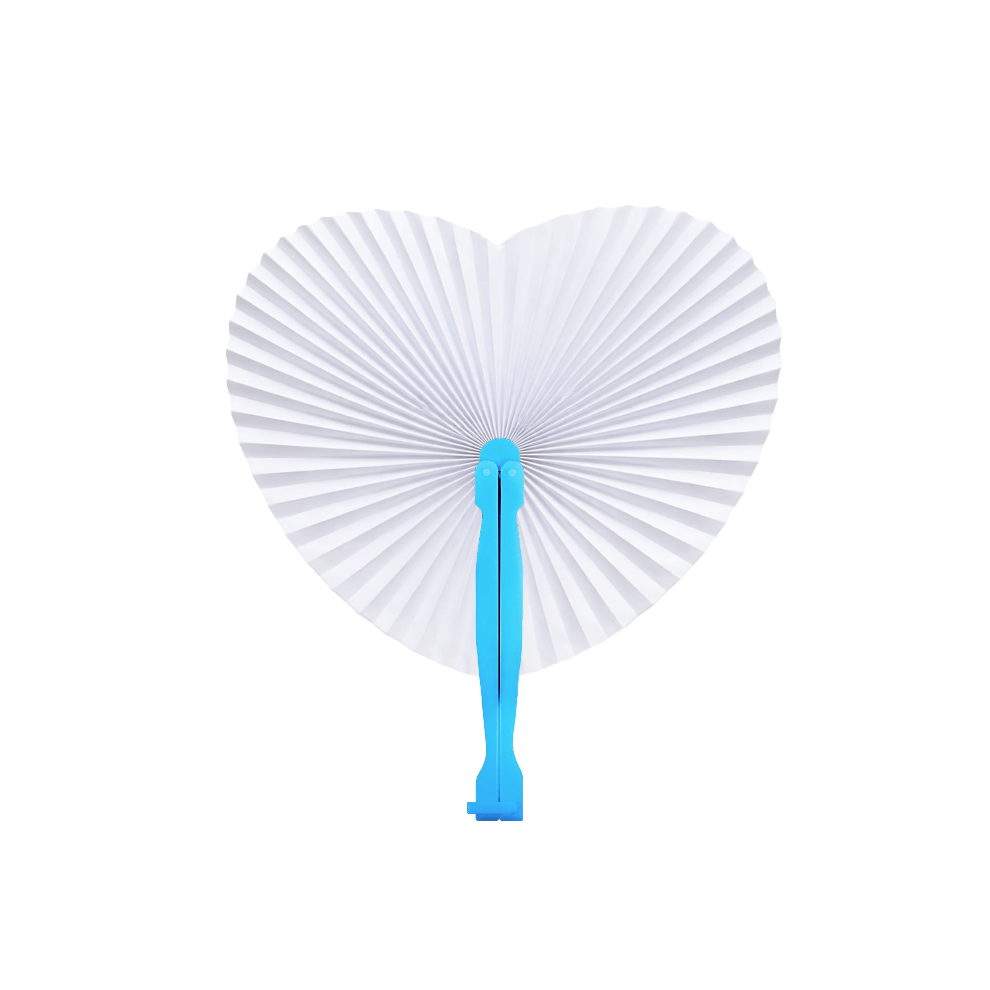 Alternative view of Heart Shape Plastic Handle Paper Fan