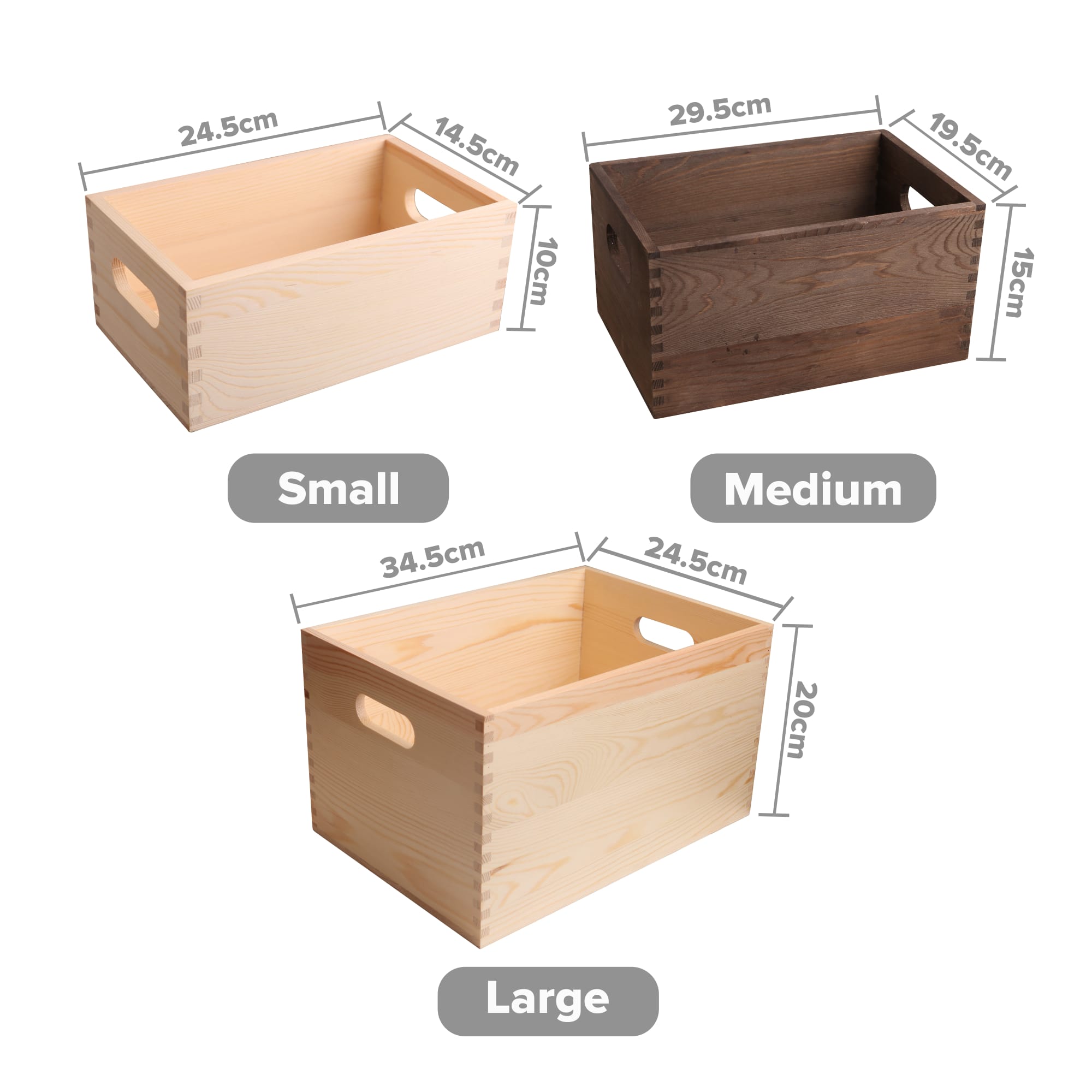Wooden Storage Box Set - PCPB545 Image 