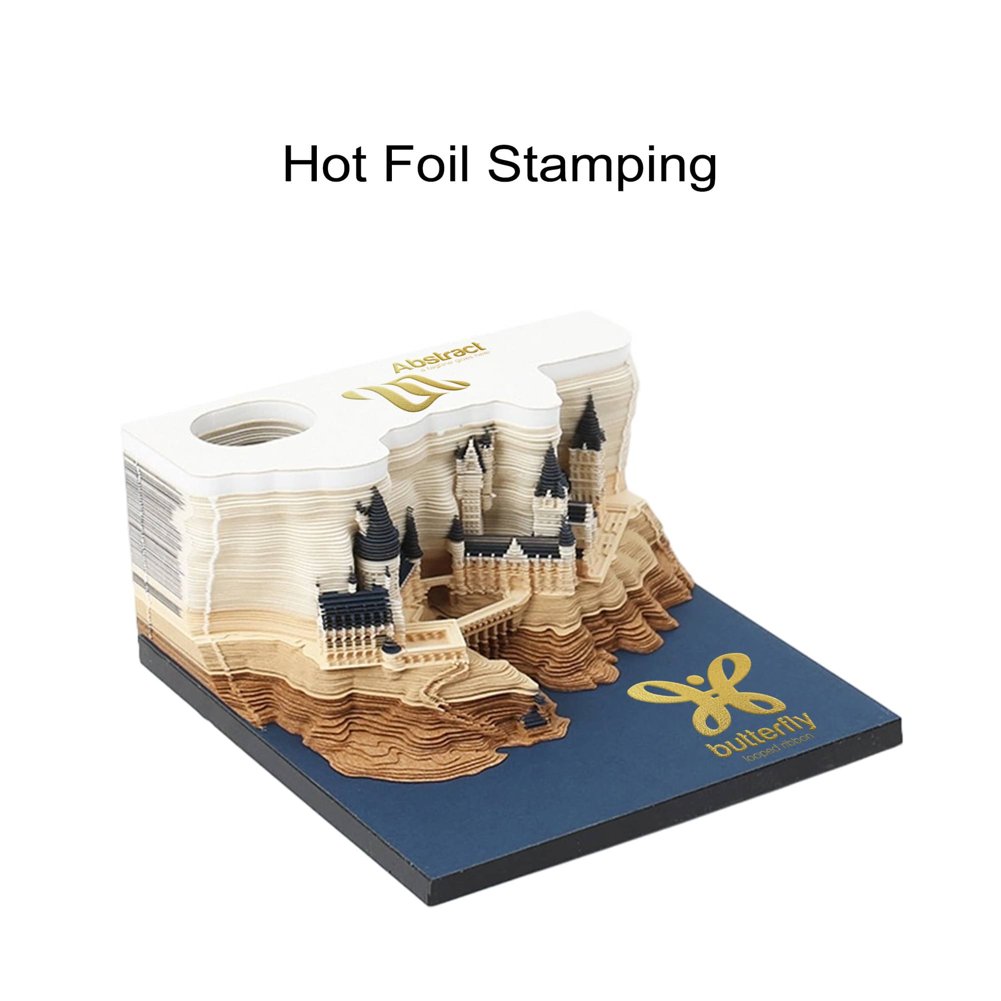 Alternative view of 3D Paper Carving Notepad Weekly Calendar