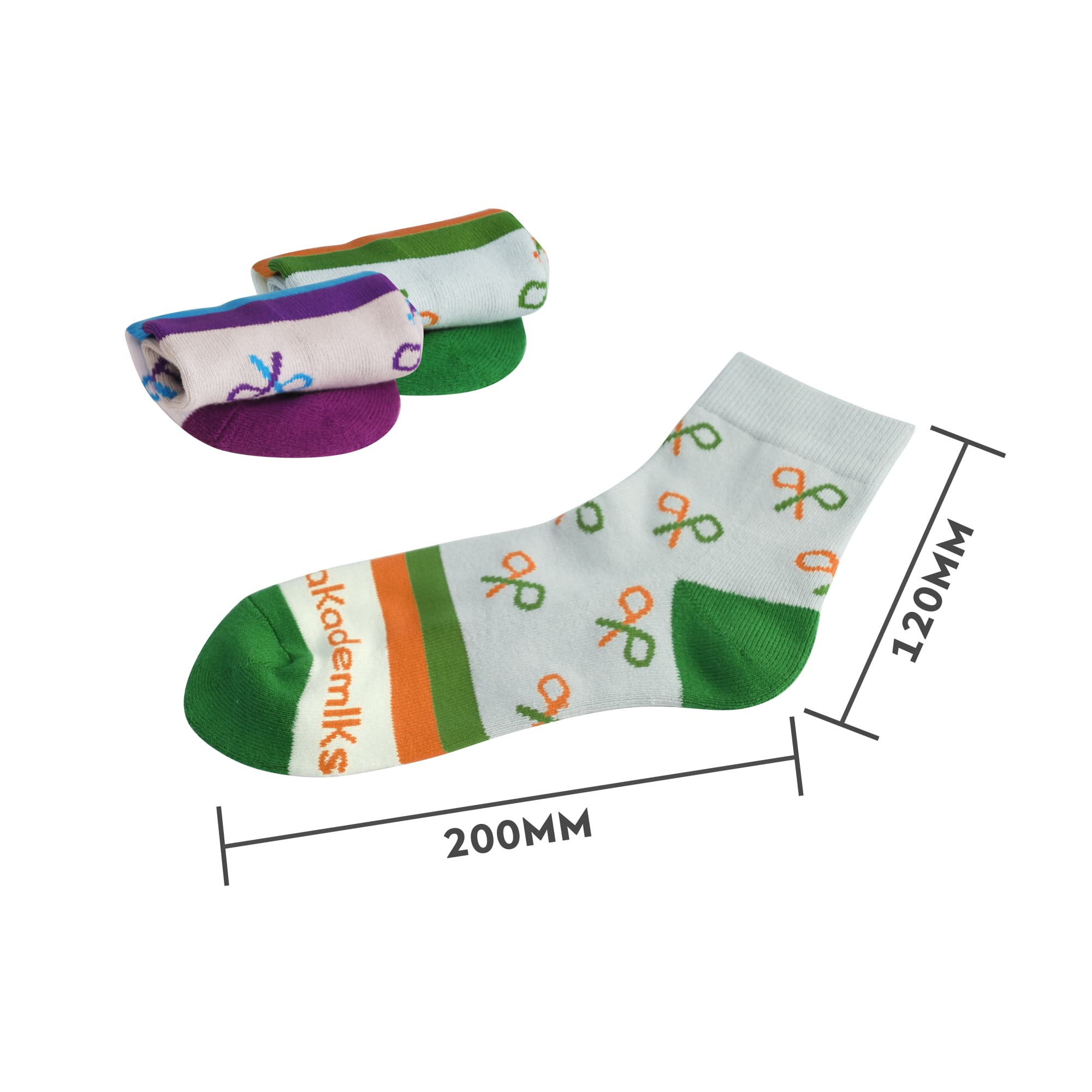 Ankle Custom Pattern Socks - with Towel Bottom - PCH558 Image