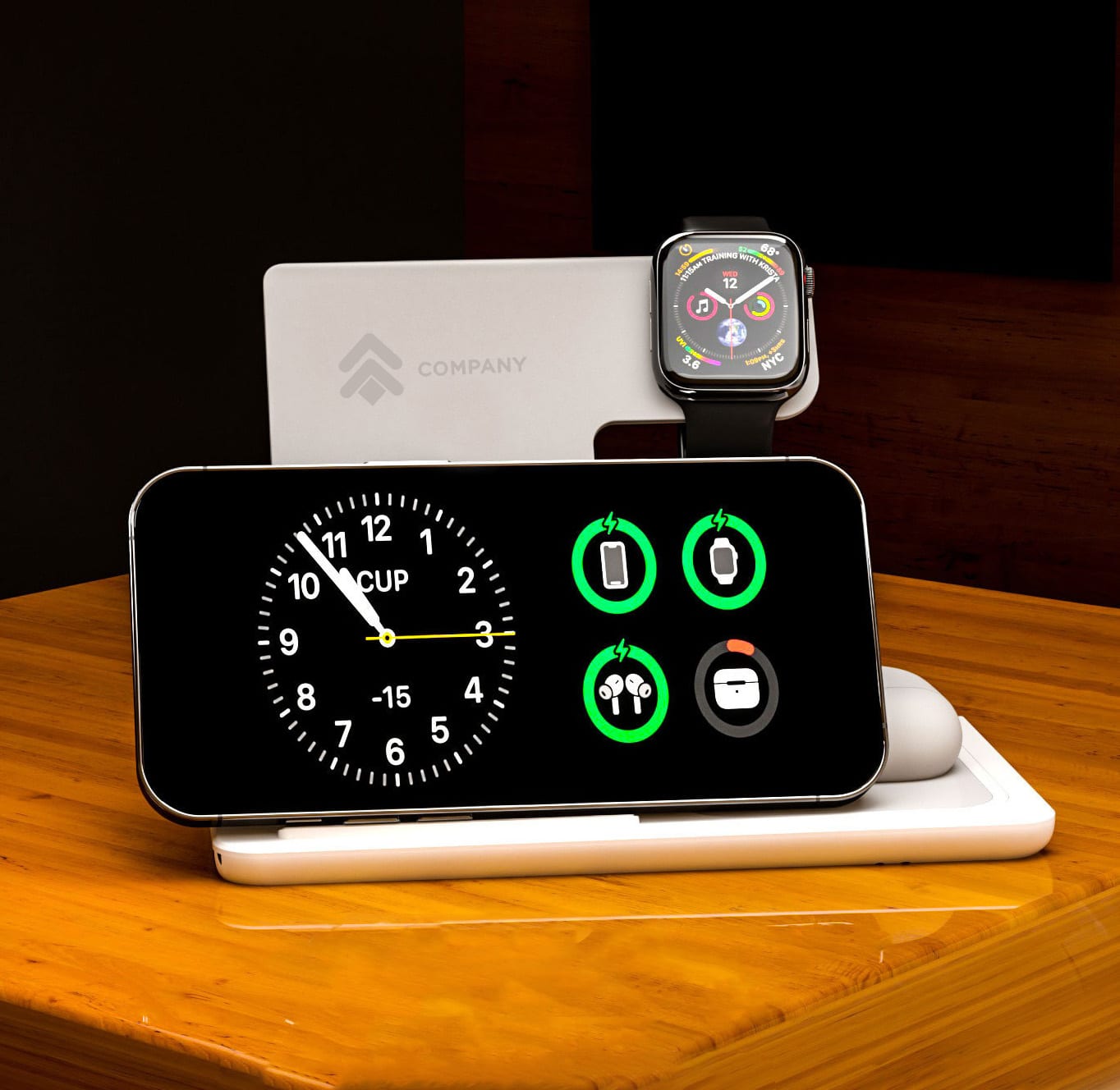 3-In-1 Portable Wireless Charger - PCT282 Image 