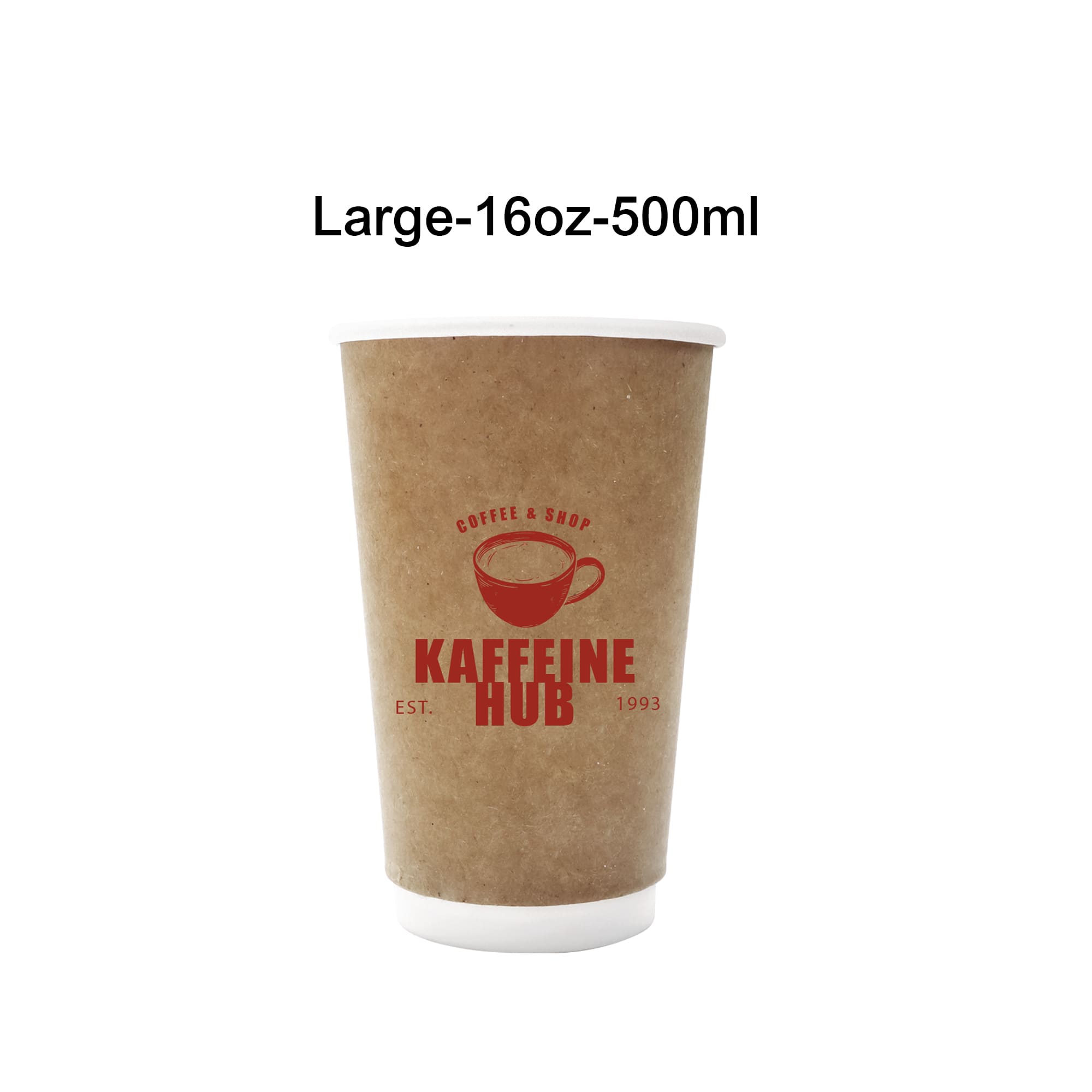 Home Compostable Aqueous Double Wall Kraft Paper Cups - Image 4