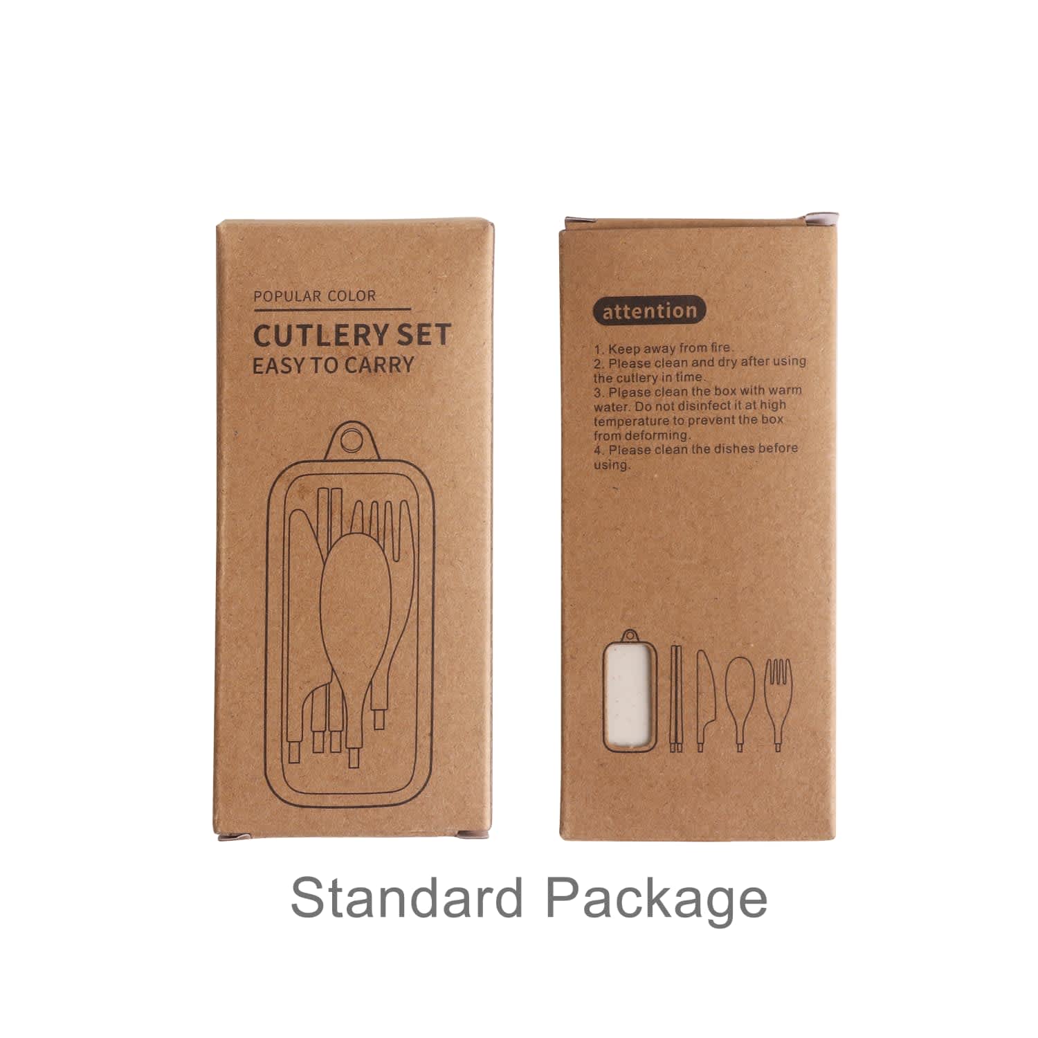 4 Pieces Travel Utensils Set - PCH168 Image 