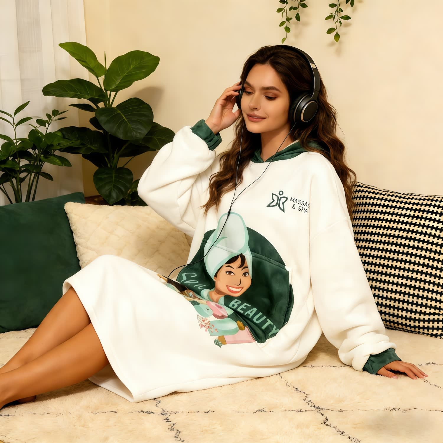Alternative view of Unisex Premium 100% Polyester Sublimated  Wearable Blanket