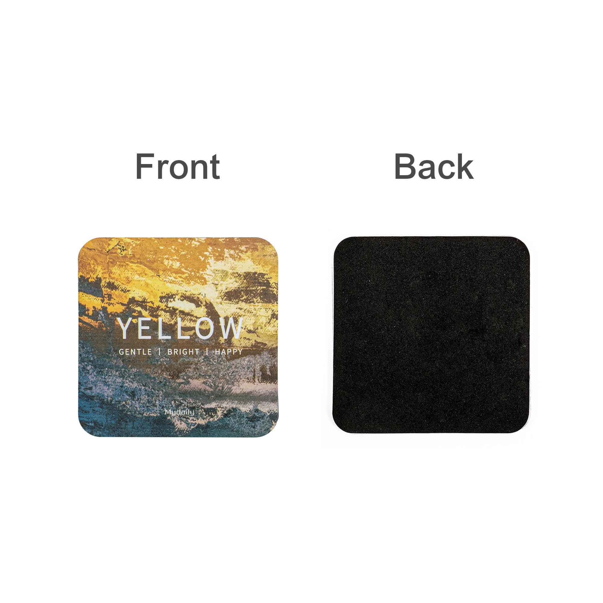 Alternative view of Square Frosted Metal Coaster