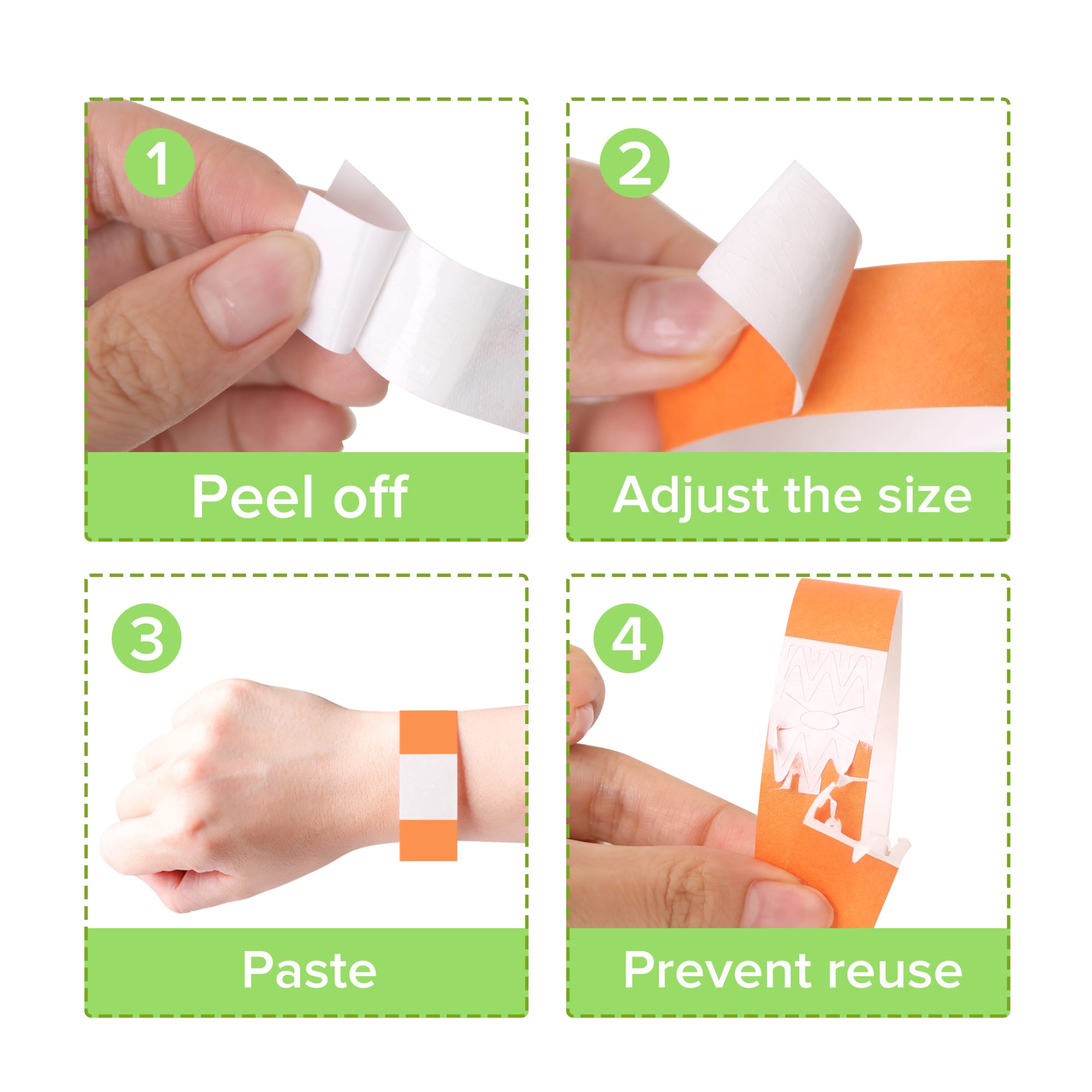 19mm Width Disposable Full Colour Tyvek Wristband - PCW030 Image 