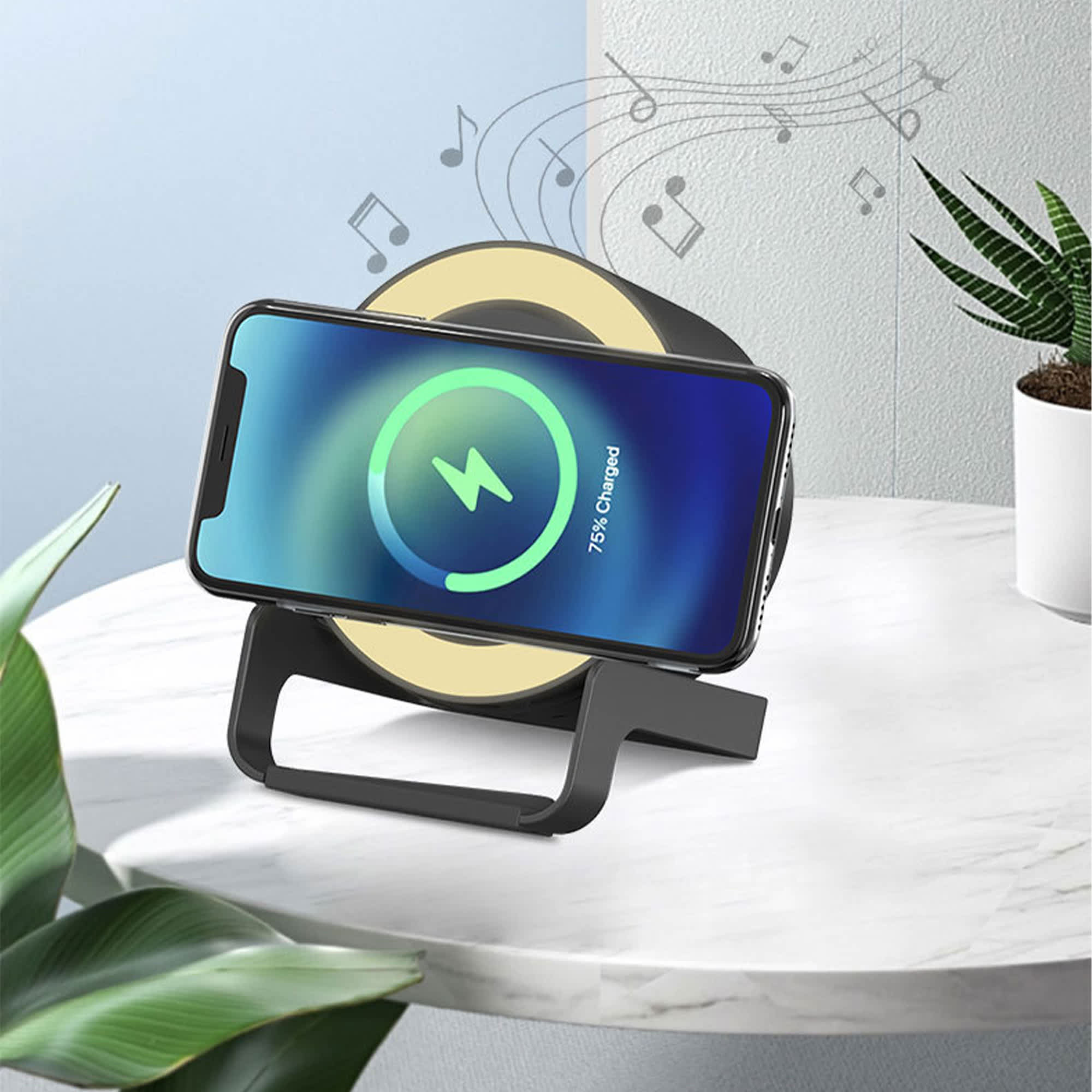 Night Light Speaker with wireless charger