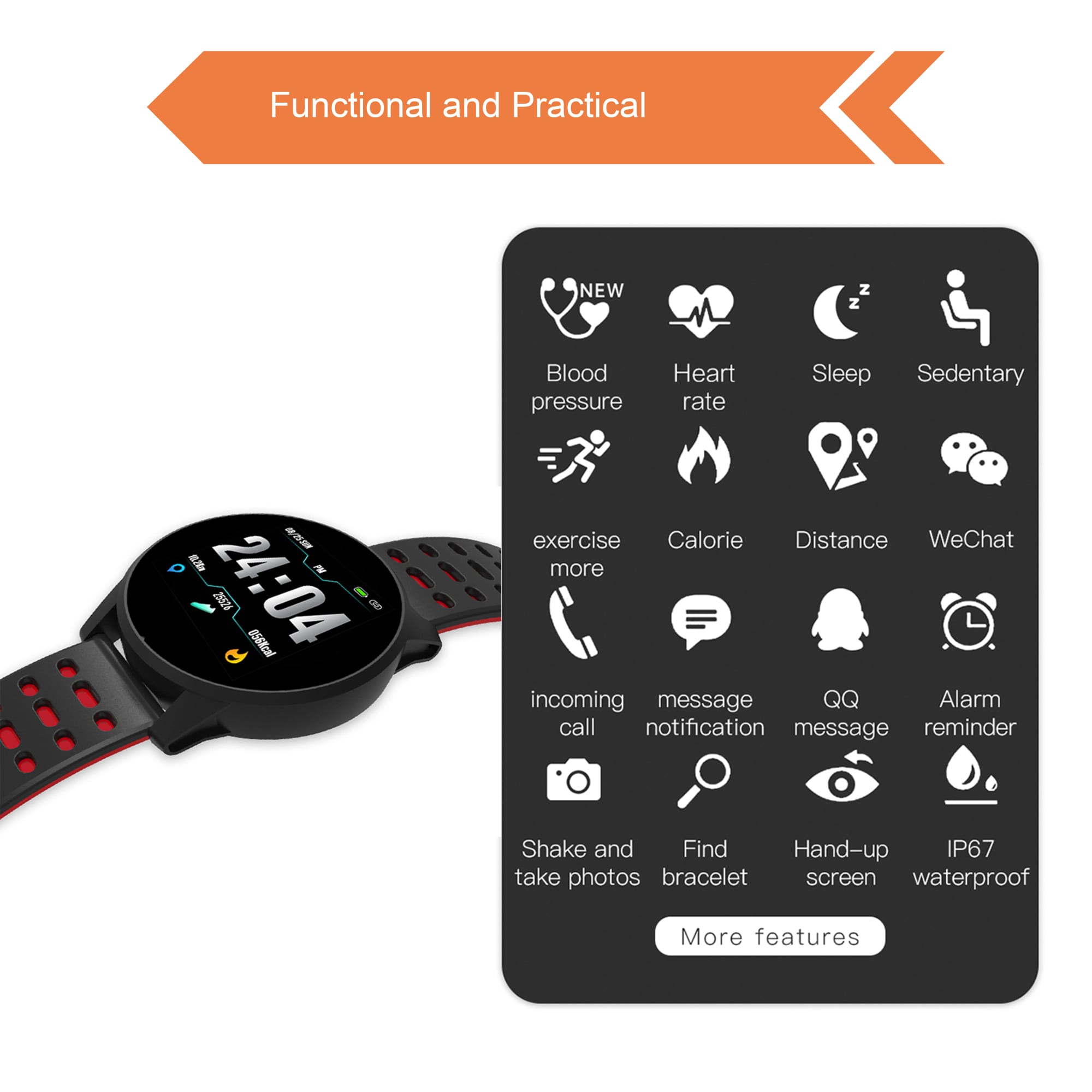 Round Smart Watch - PCT212 Image 