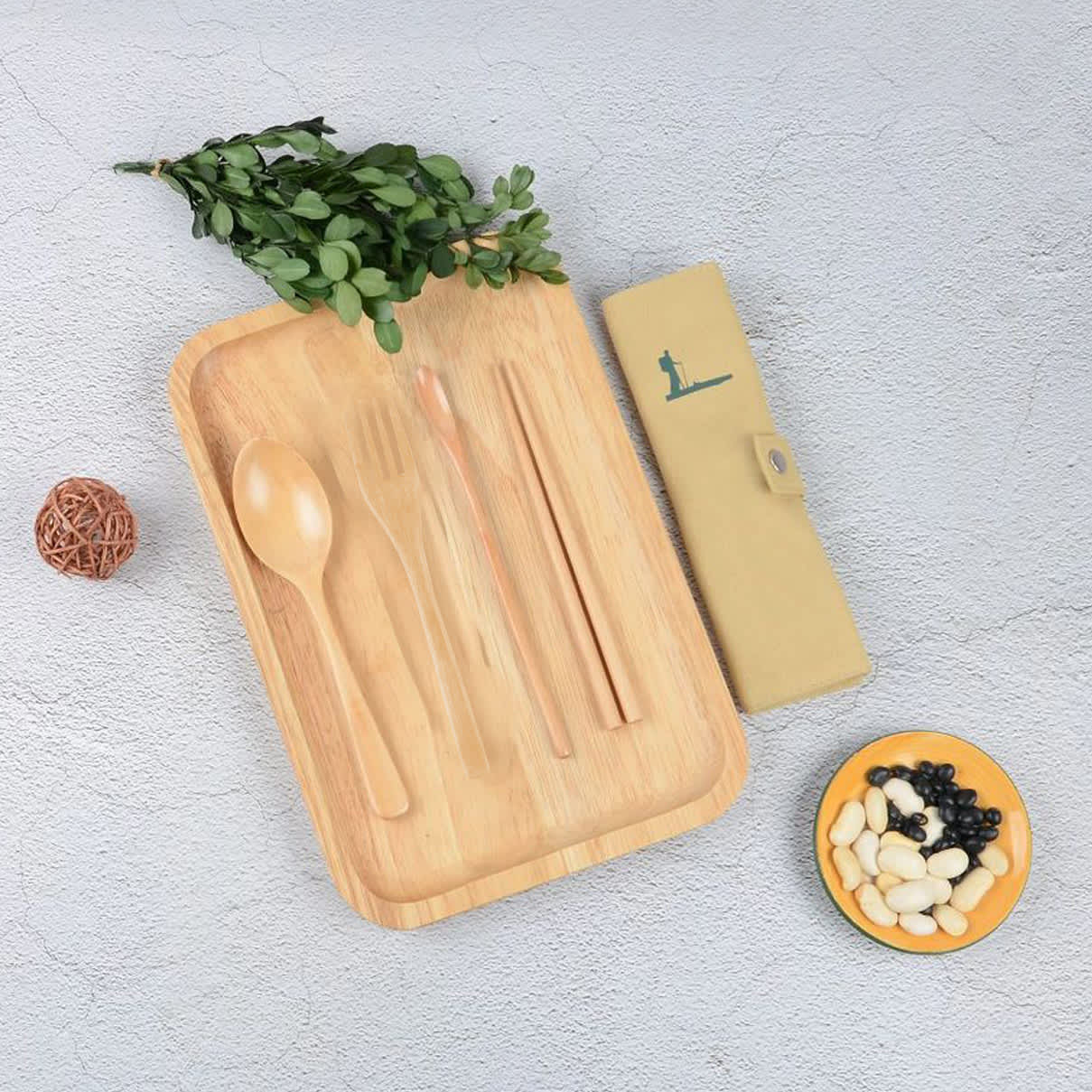 4 pieces Wooden Utensils Set - PCH164 Image 