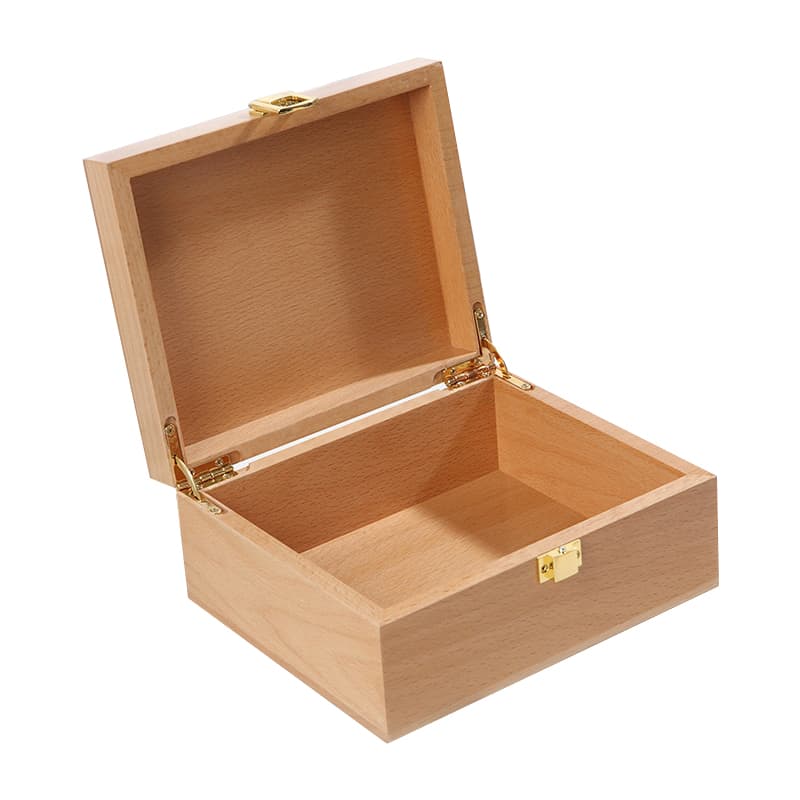 Alternative view of Wooden Box With Hinged Lid