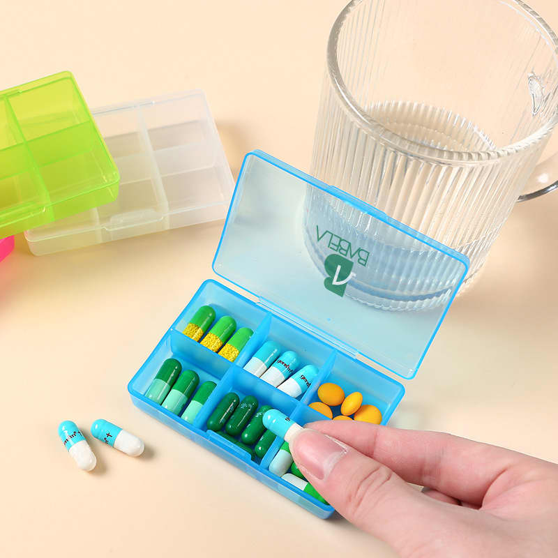 Square Six Compartment Pill Box - PCH618 Image 