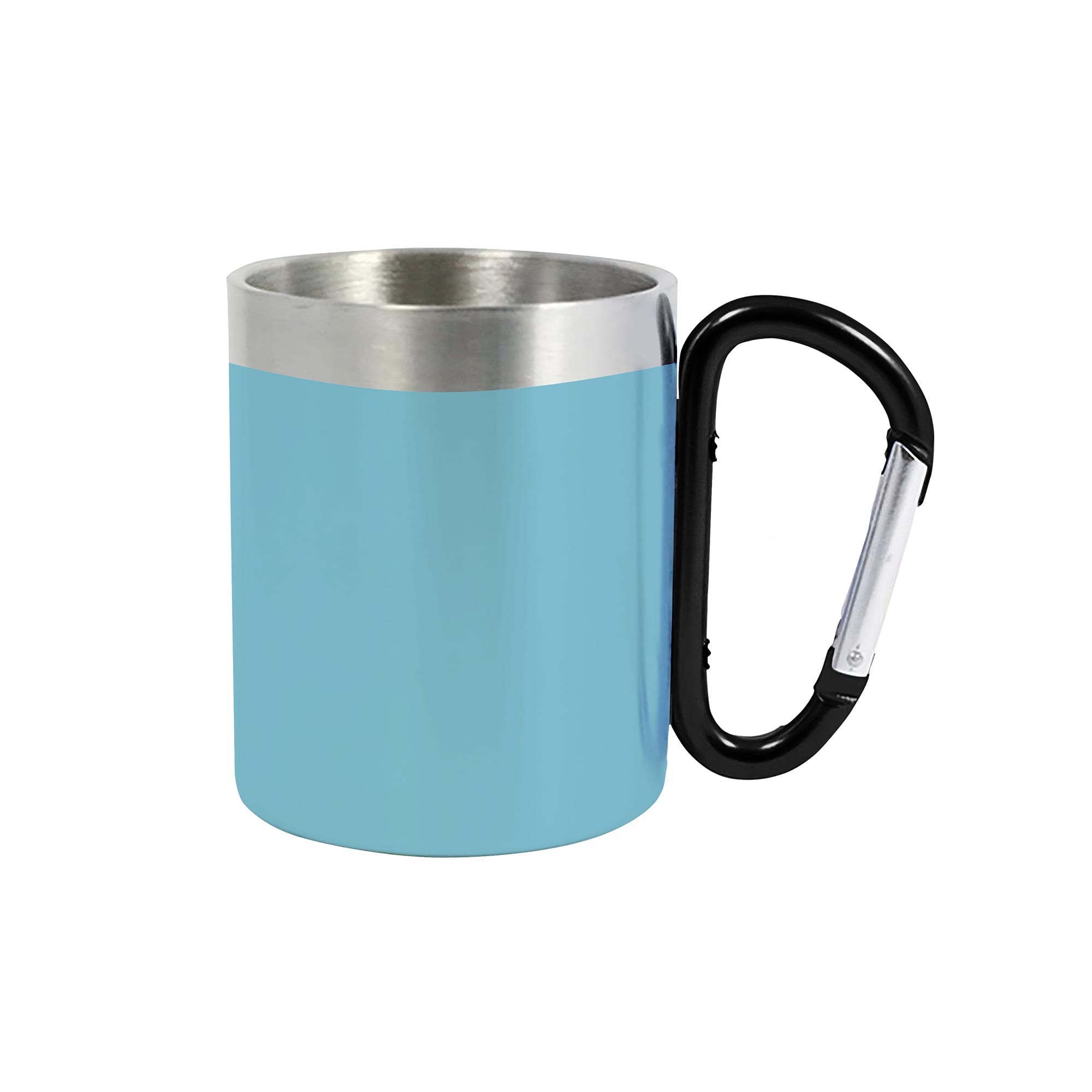 Alternative view of 200ML Recycled Stainless Steel Double Walled Mug with Carabiner Handle