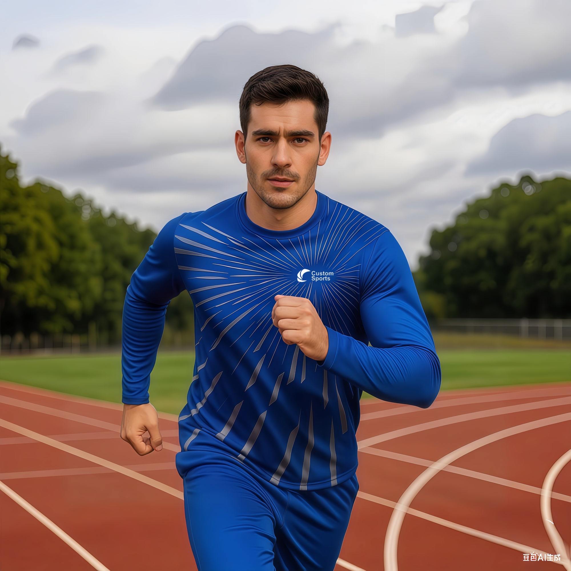 Alternative view of 100% Poly Milk Silk Sublimated Basic Long Sleeves Shirt