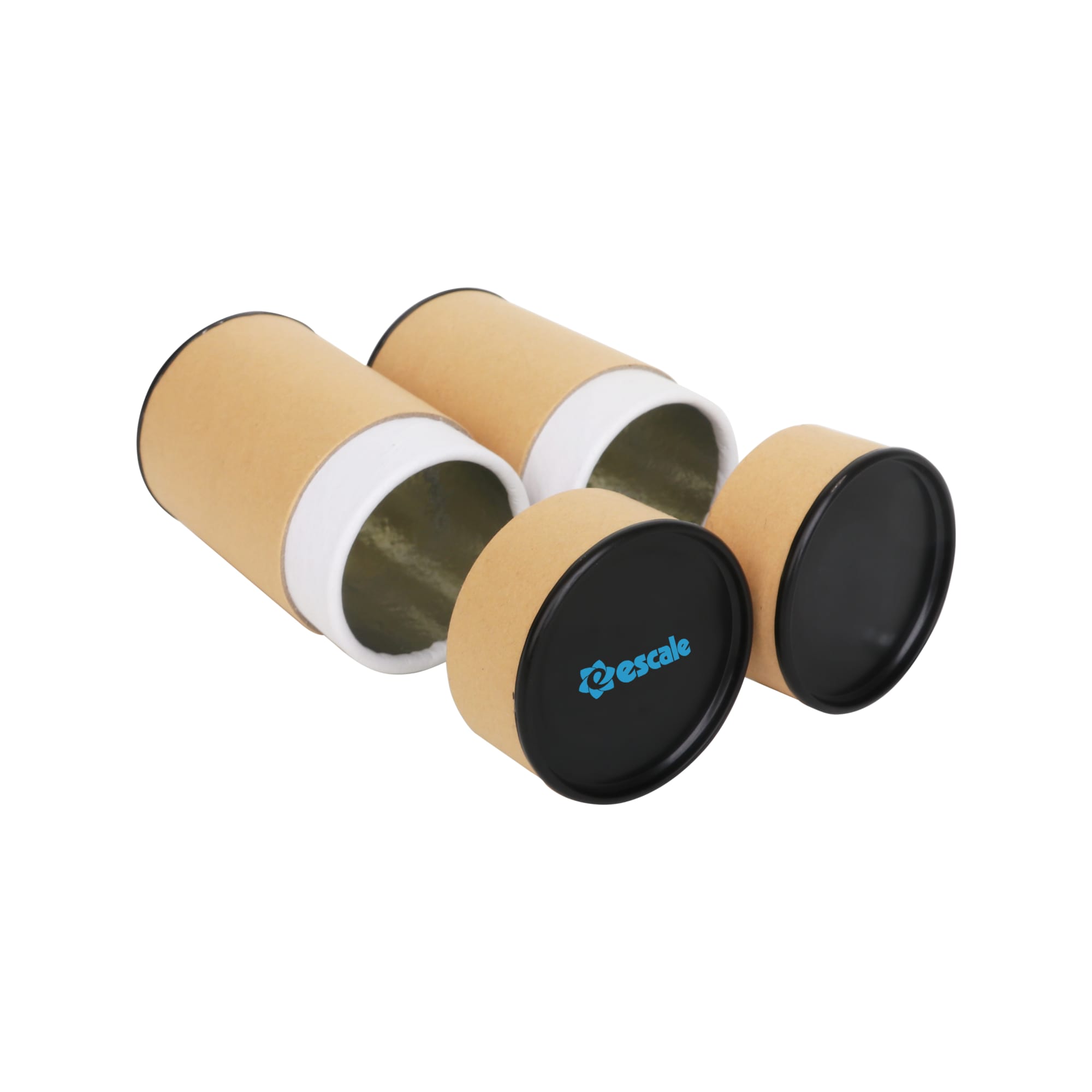 Small Kraft Paper Cylinders with Black Lid (55 x 90mm)