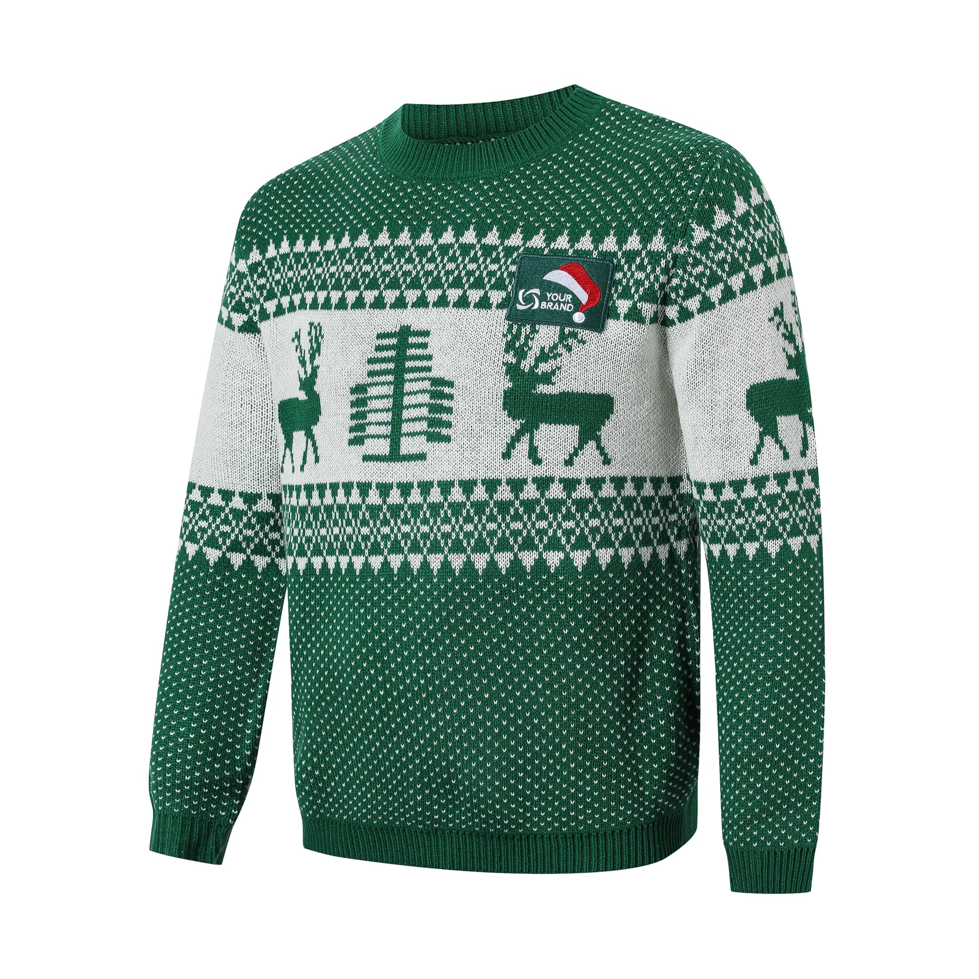 Unisex Acrylic 2 Colours Jacquard Christmas Jumper - PCC520 Image