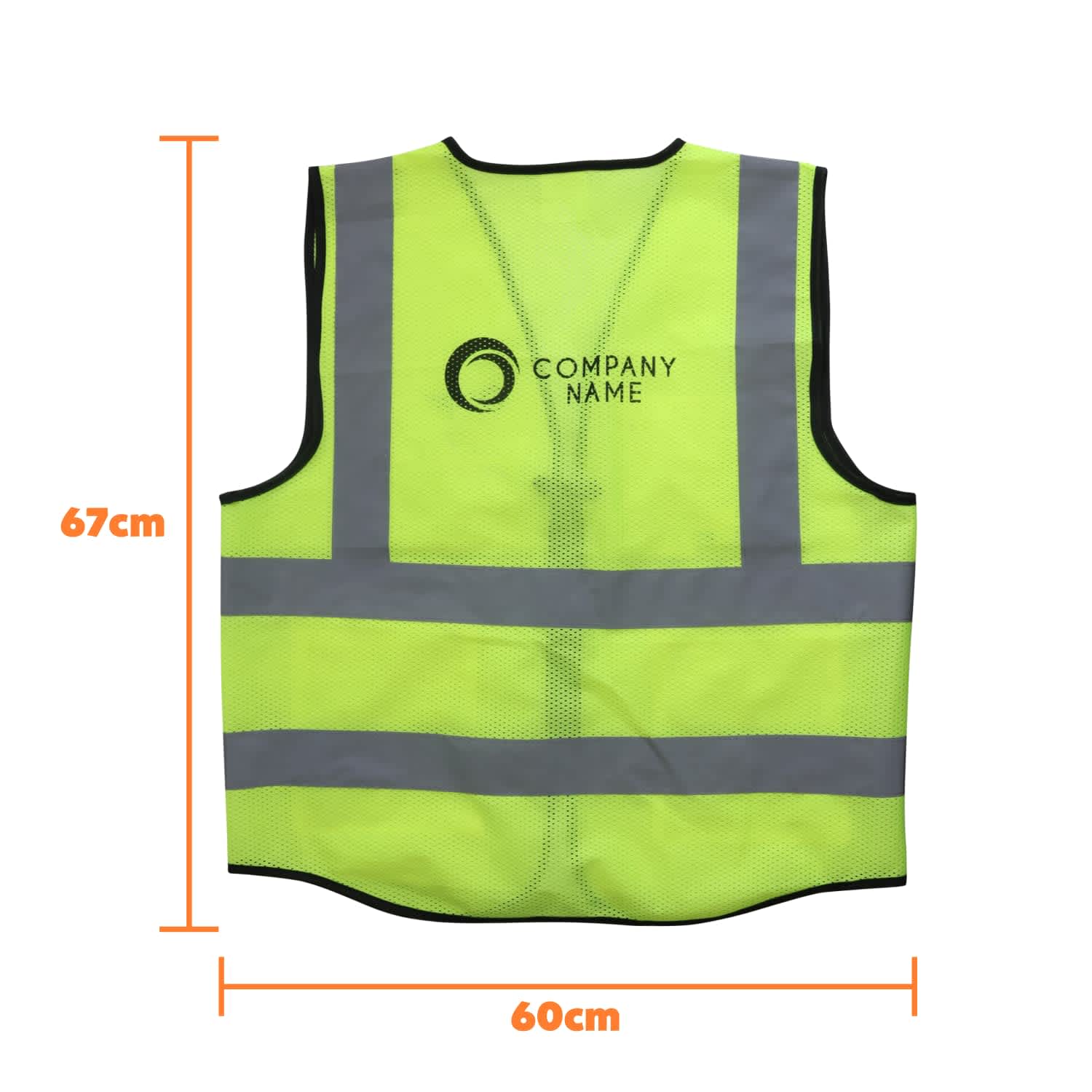 Unisex Adults Hi-Vis Vest With Reflective Tapes and Functional Pockets - PCCH041 Image 