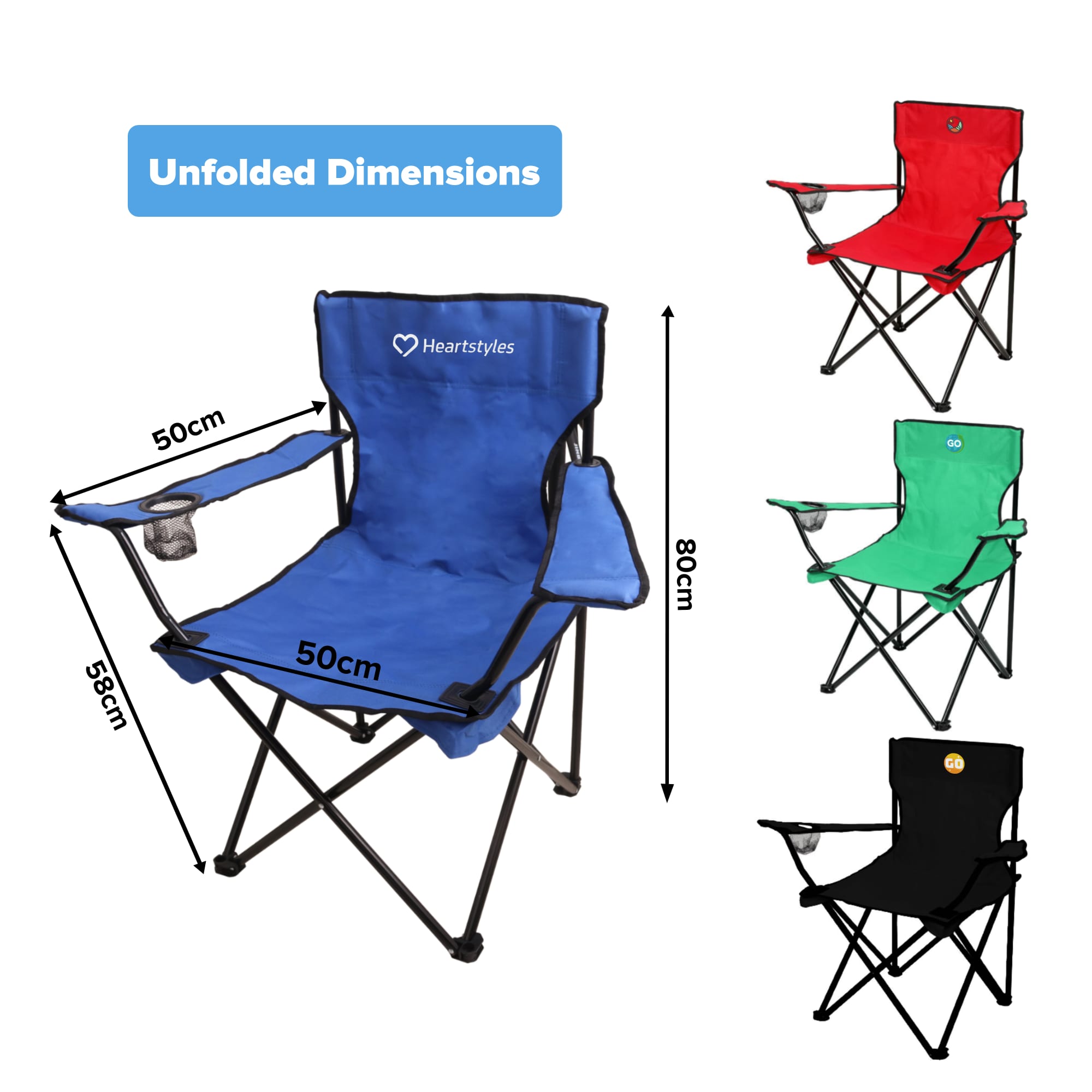 Medium Foldable Portable Camping Chair