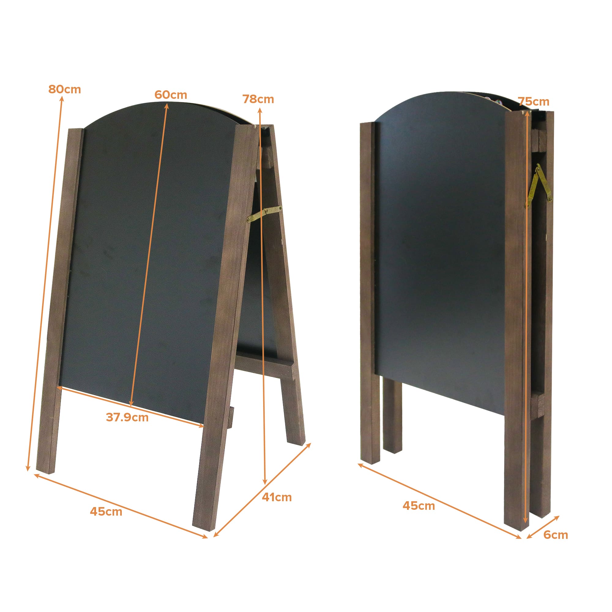 Alternative view of A-Frame Chalkboards