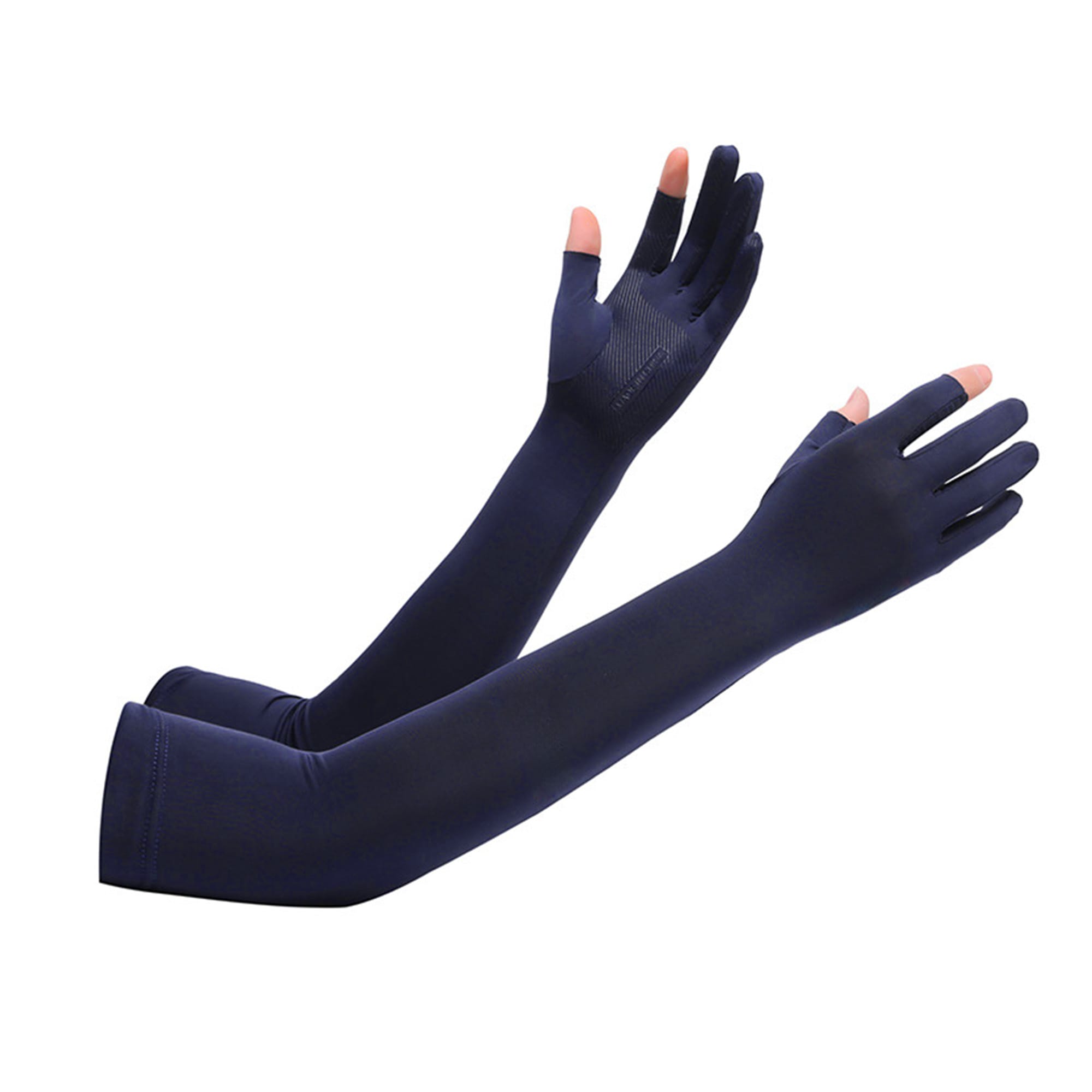 Alternative view of Long Sleeve Sun Protective Gloves with 2 Open Fingers