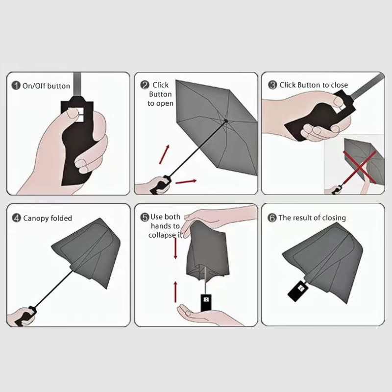 Triple folding RPET umbrella - auto open and close - PCH910 Image 