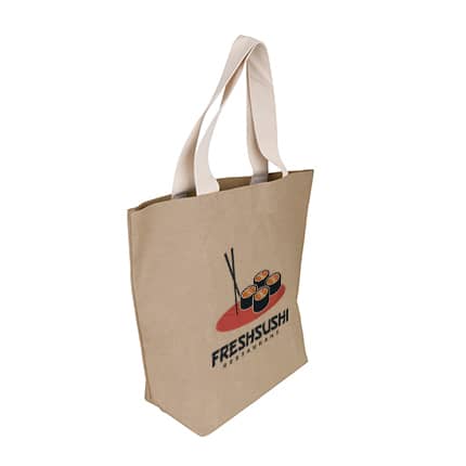 Large Washable Kraft Paper Bag with Cotton Handle(430x345x125mm) - PCPB185 Image 