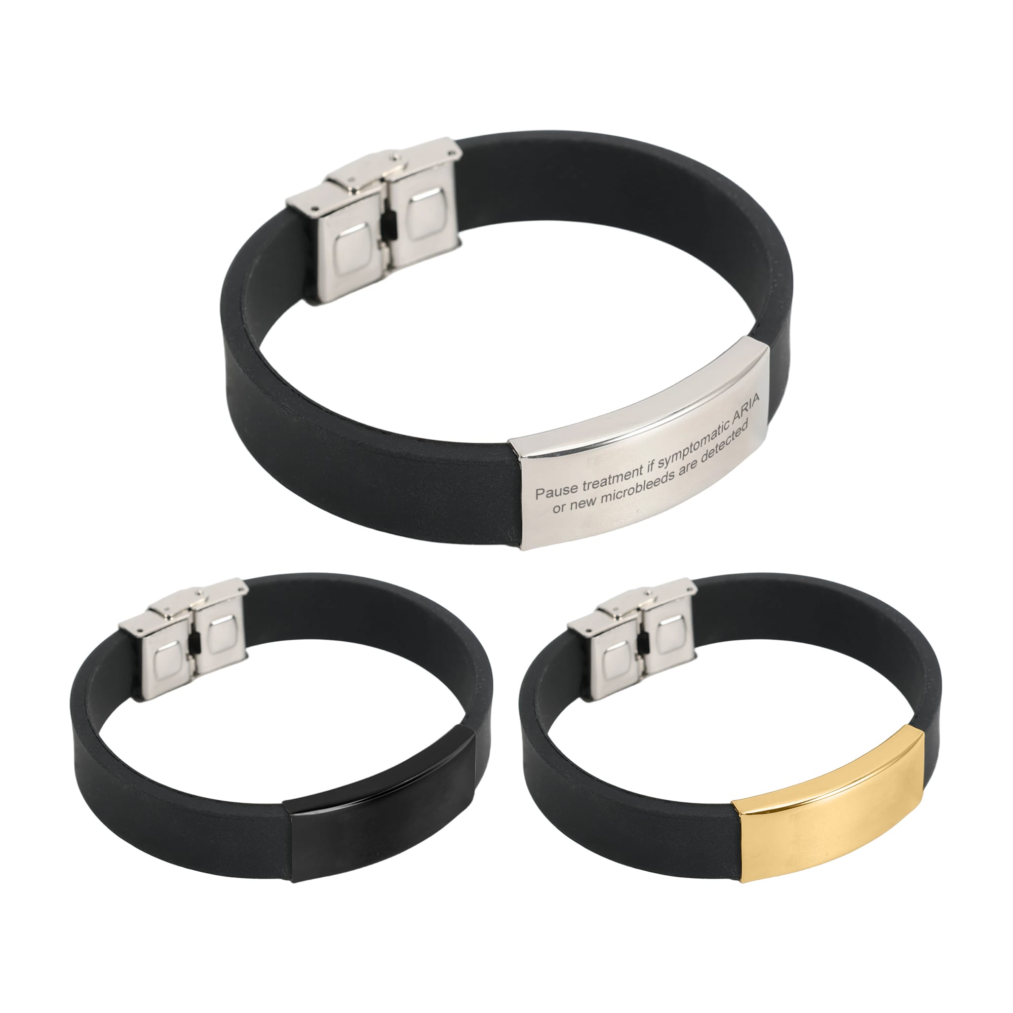 Engraved Stainless Steel  Buckle Latch Bracelet